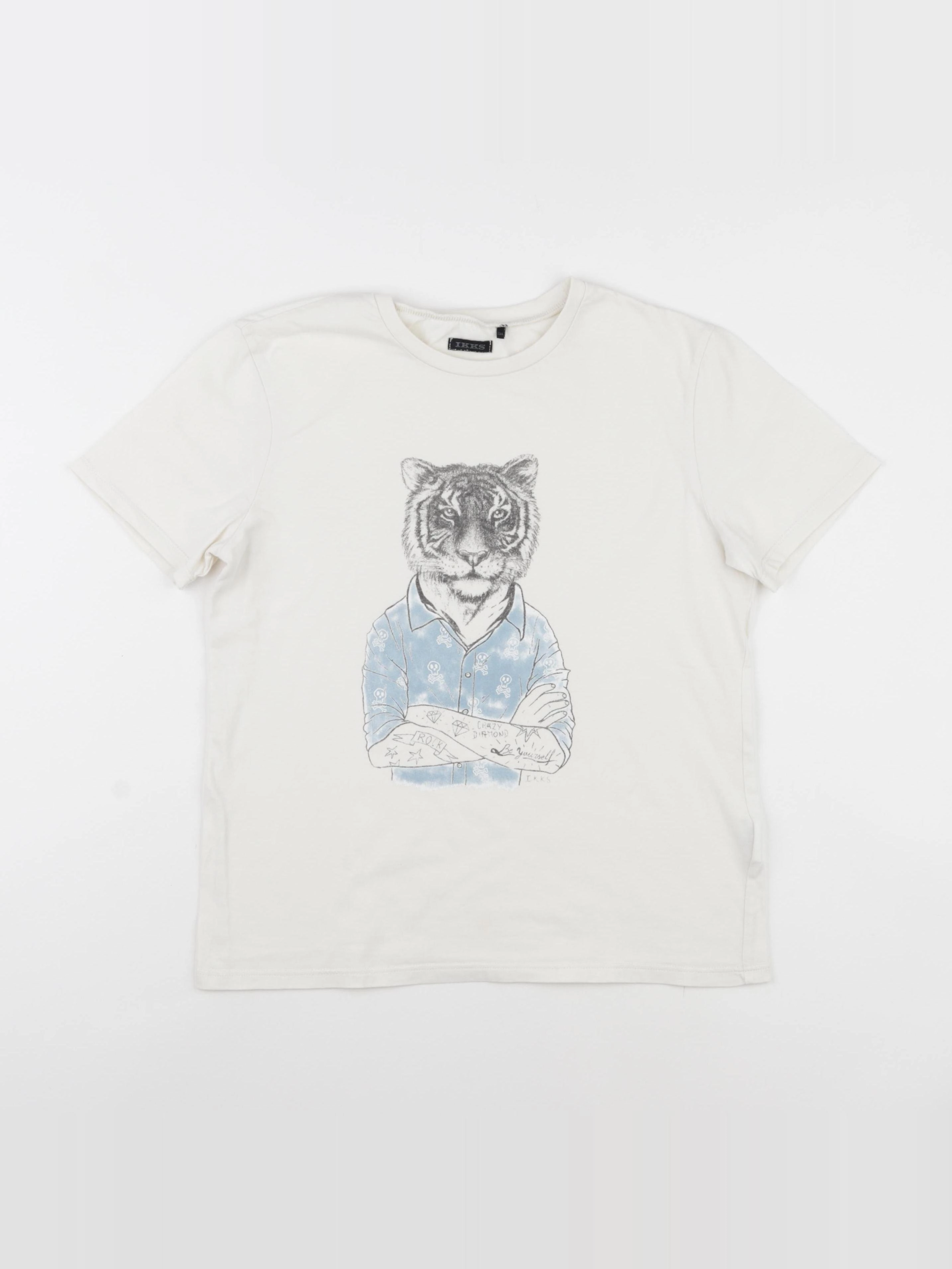 IKKS - tee-shirt blanc - 12 ans