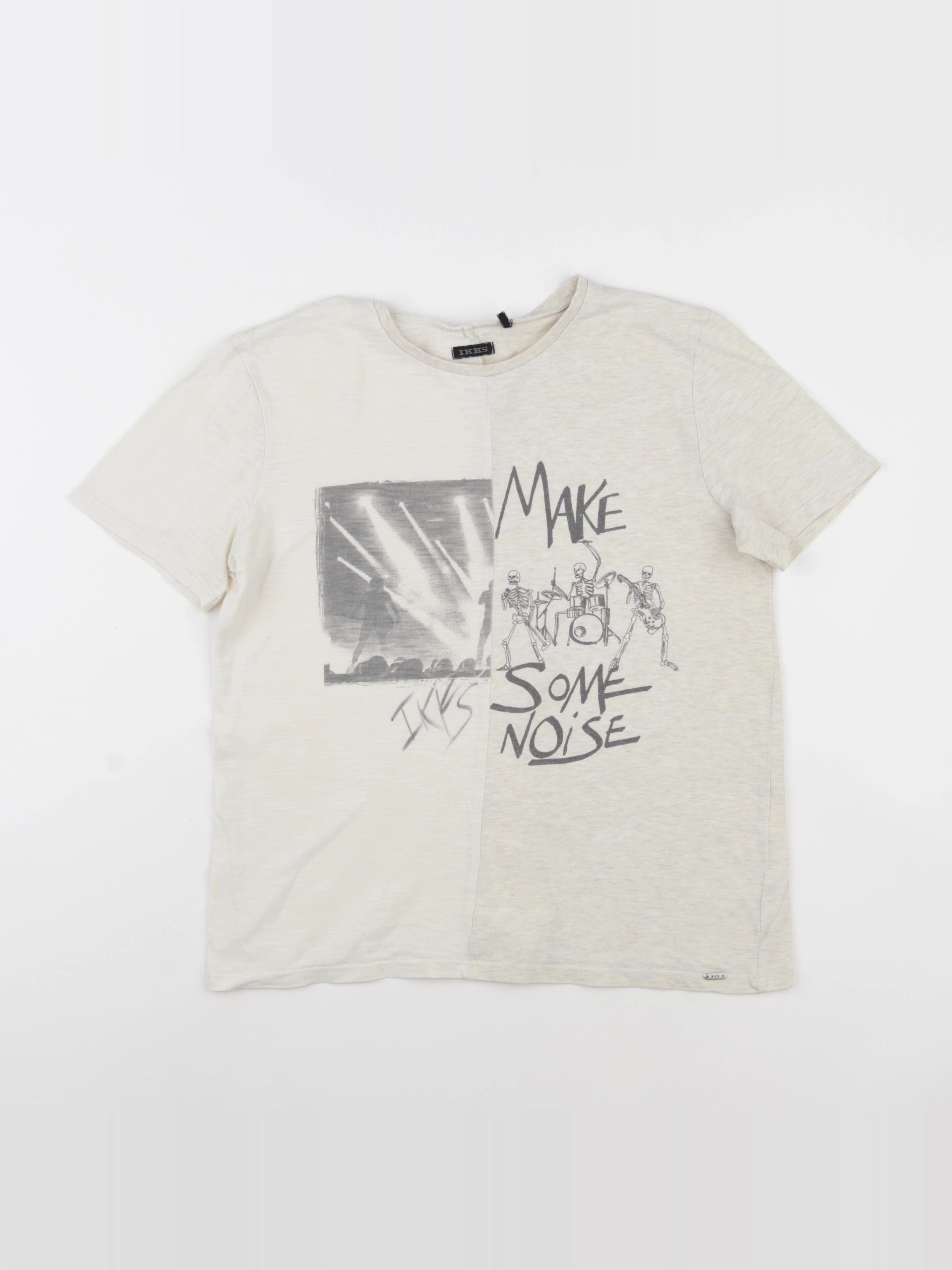 IKKS - tee-shirt blanc, beige - 12 ans