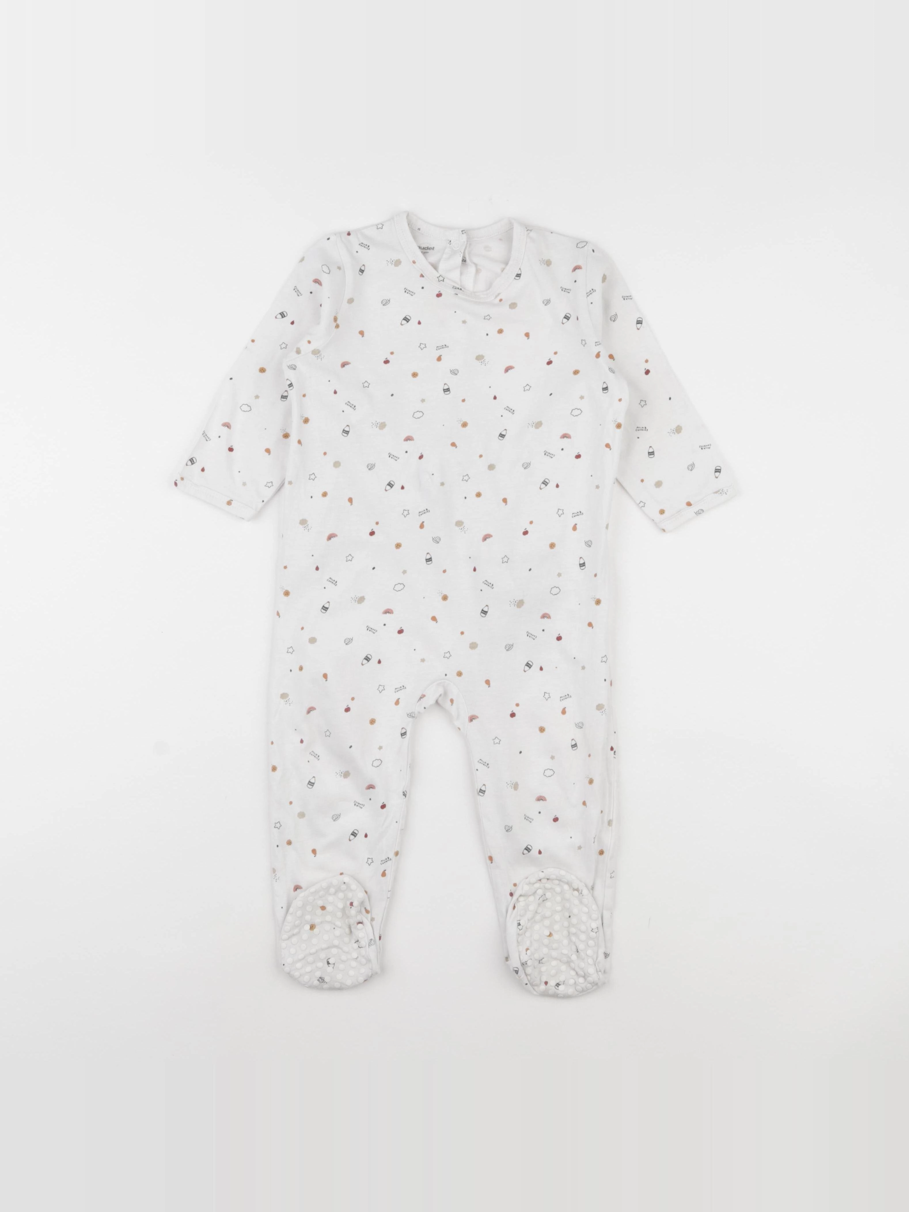 Vertbaudet - pyjama coton blanc - 18 mois