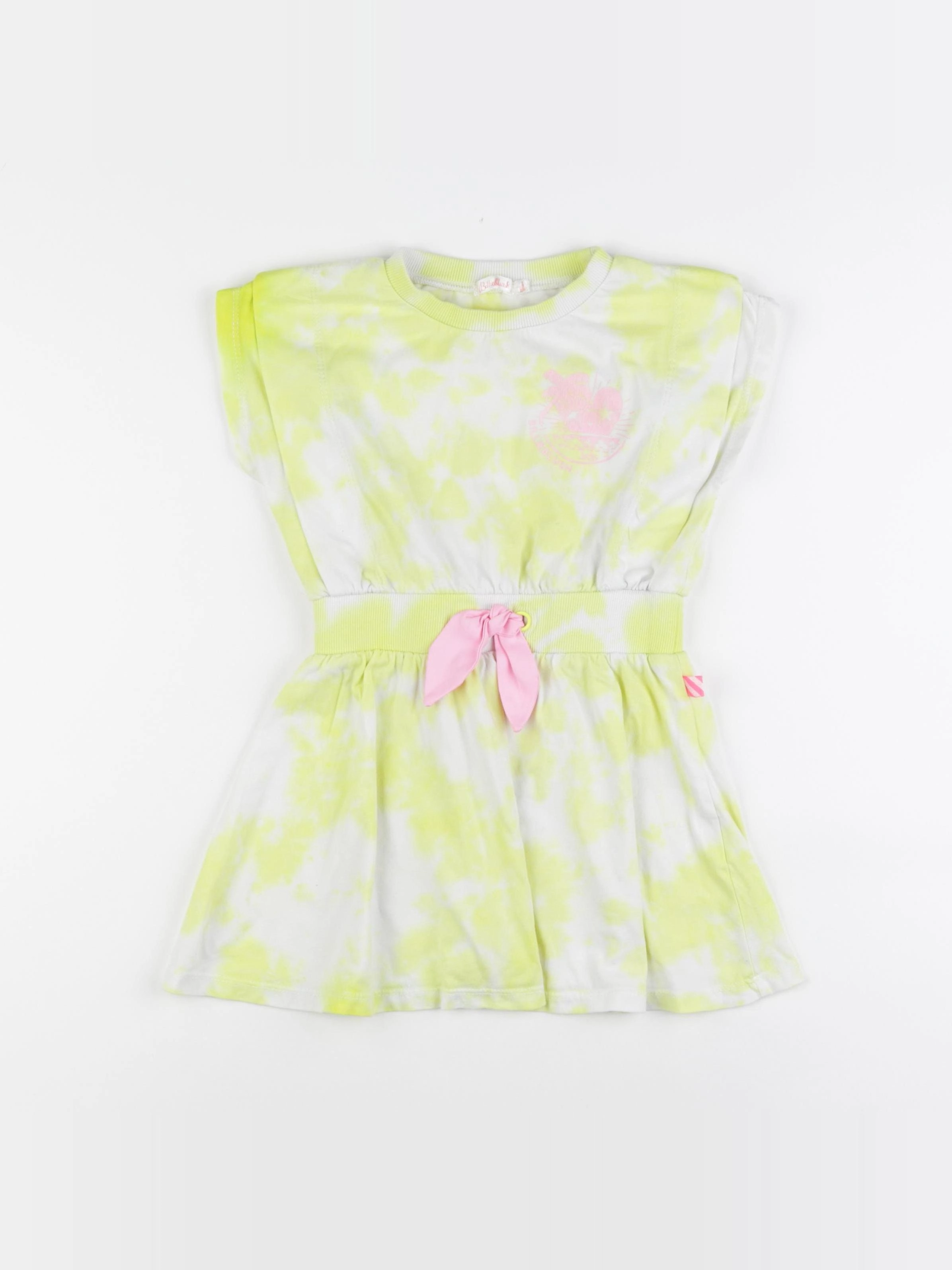Billie Blush - robe jaune, blanc - 4 ans
