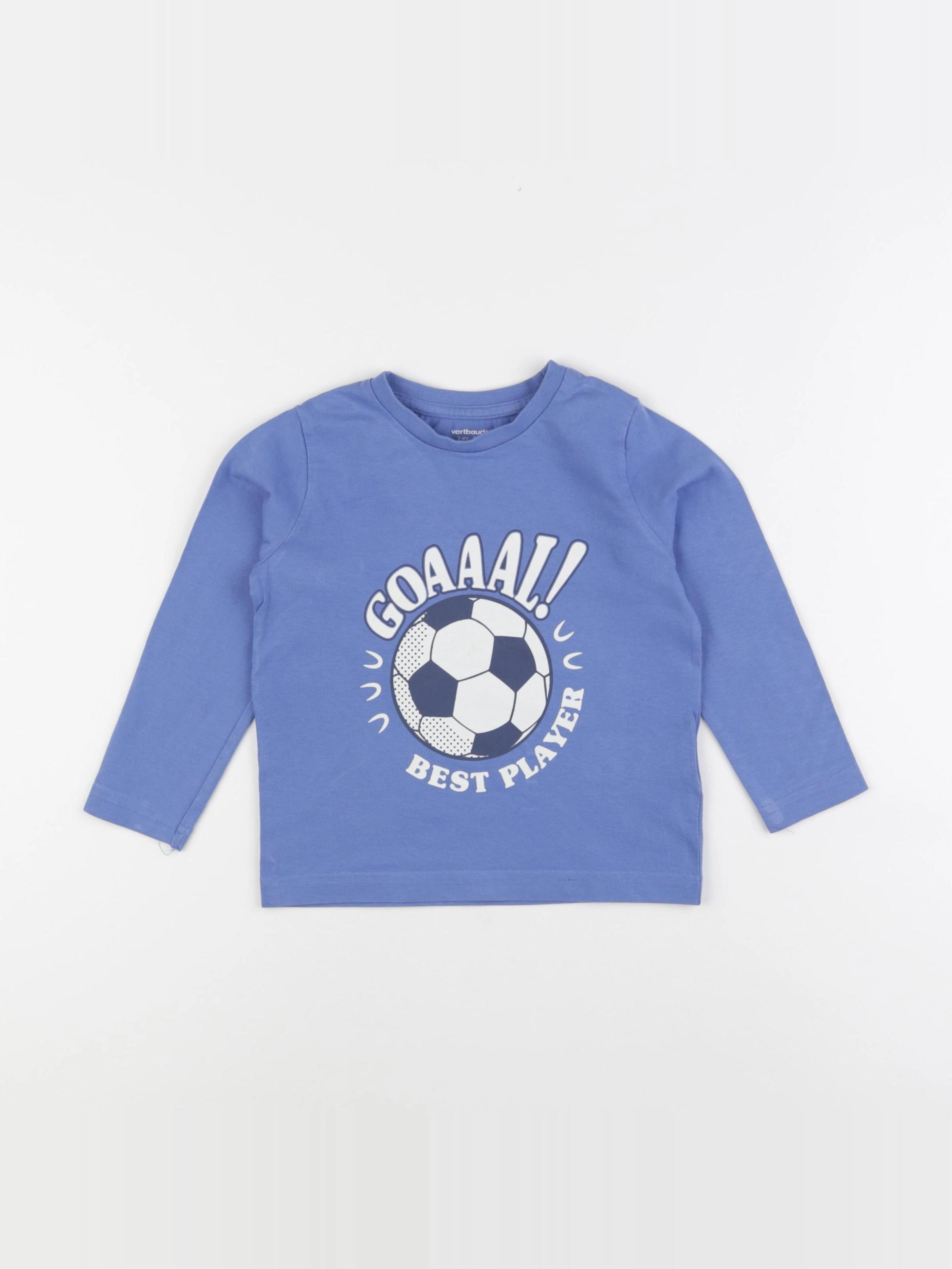 Vertbaudet - tee-shirt bleu - 3 ans