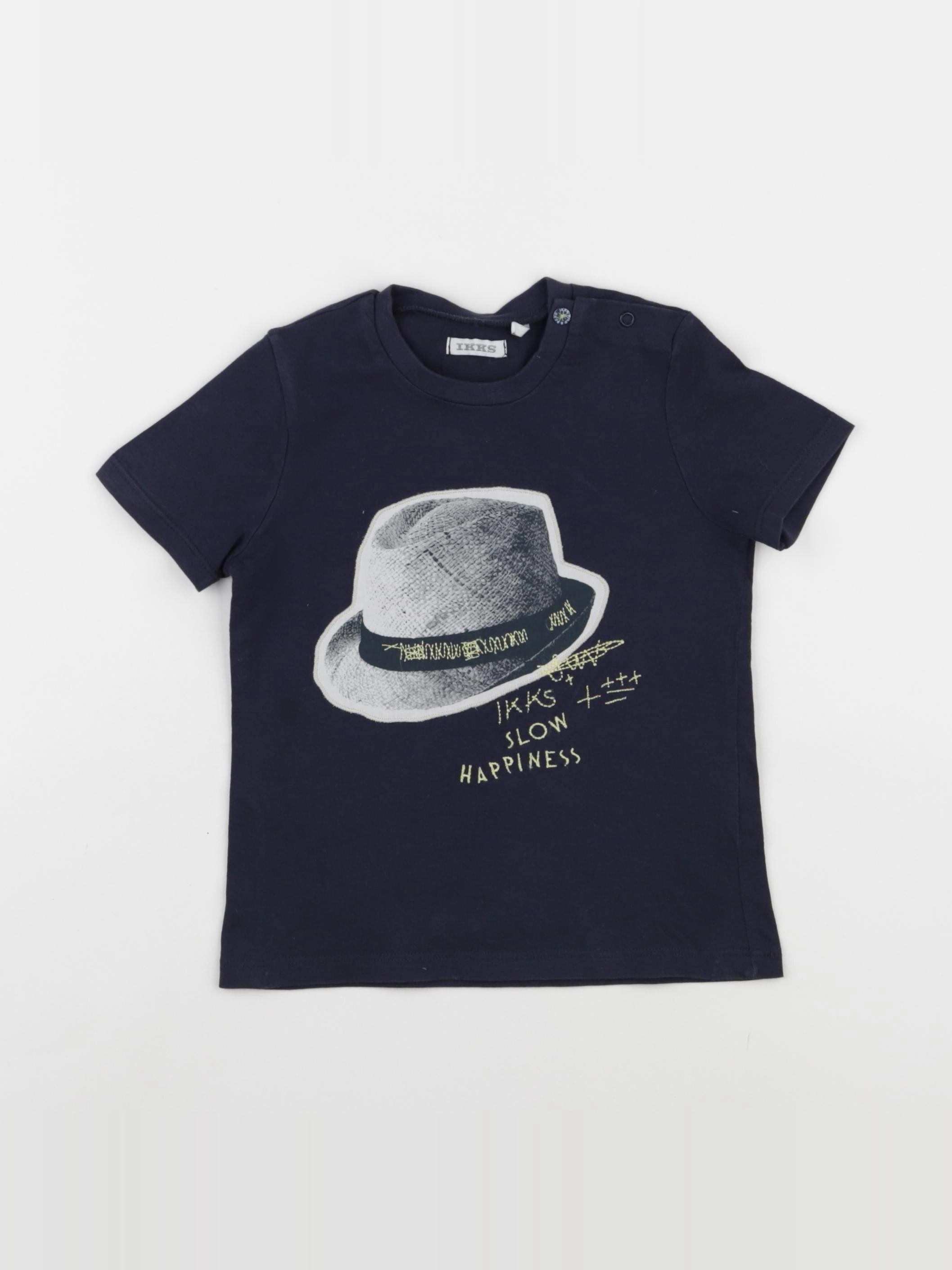 IKKS - tee-shirt bleu - 2 ans