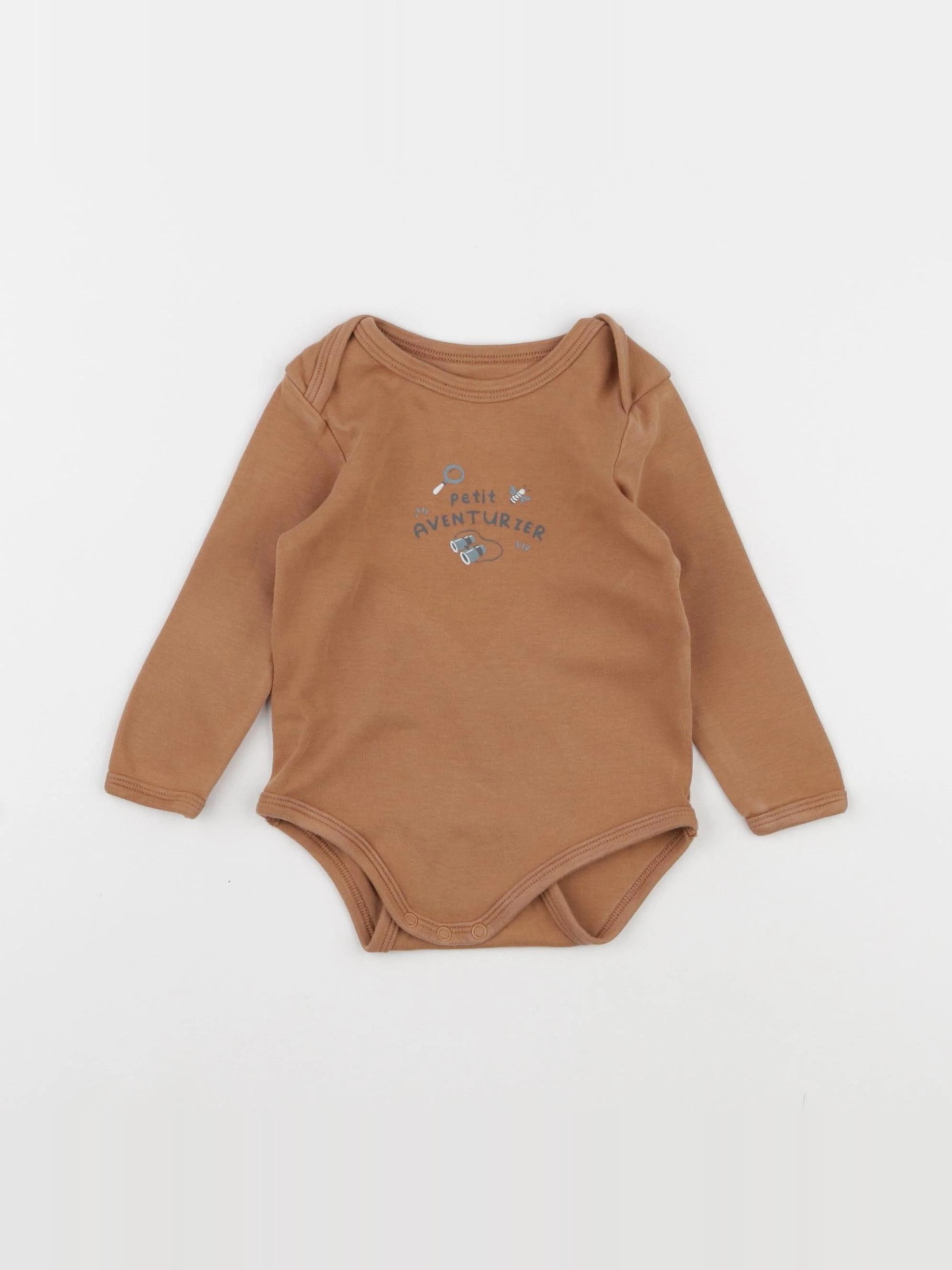 Vertbaudet - body marron - 12 mois