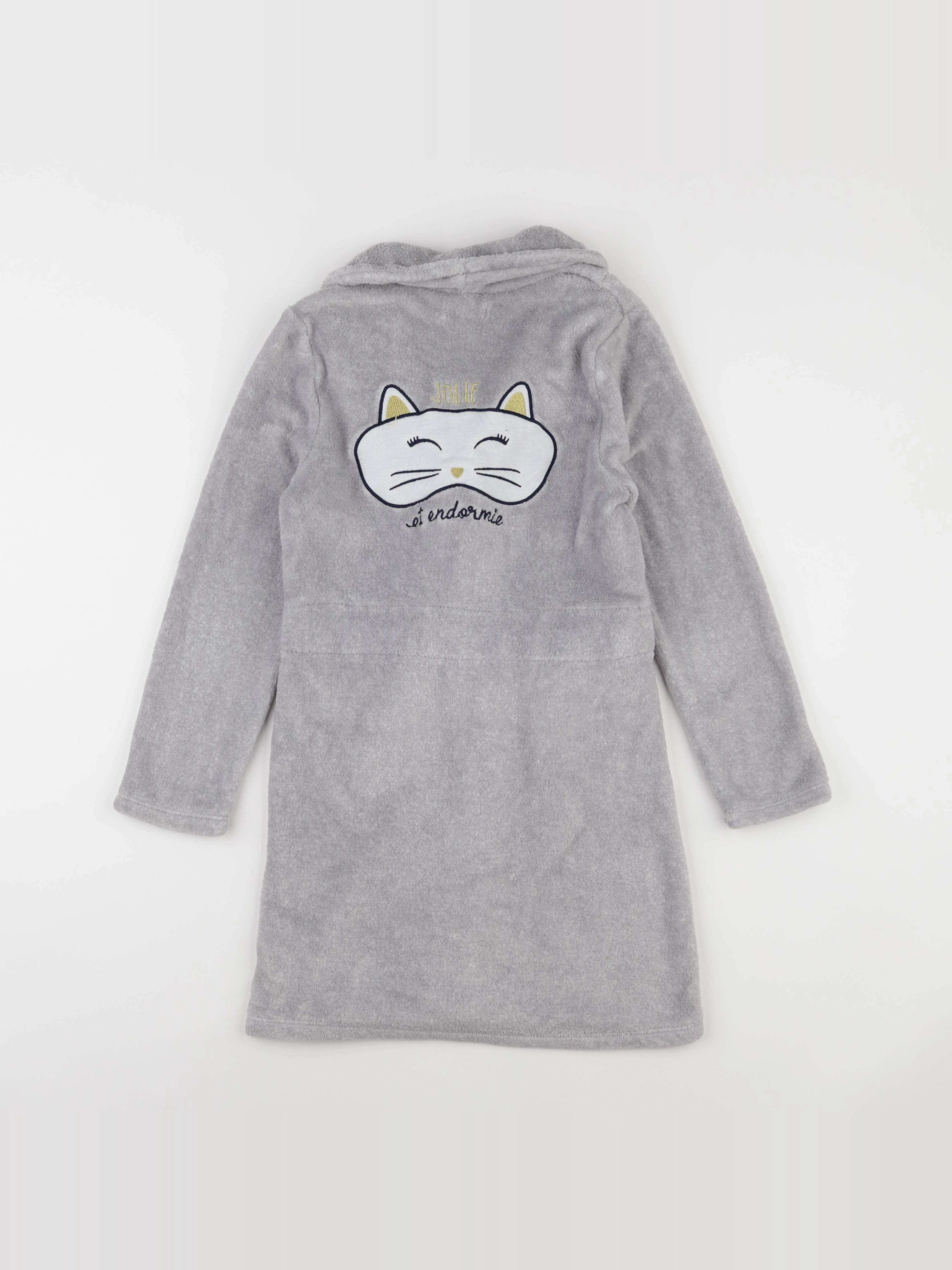 Vertbaudet - robe de chambre gris - 10 ans