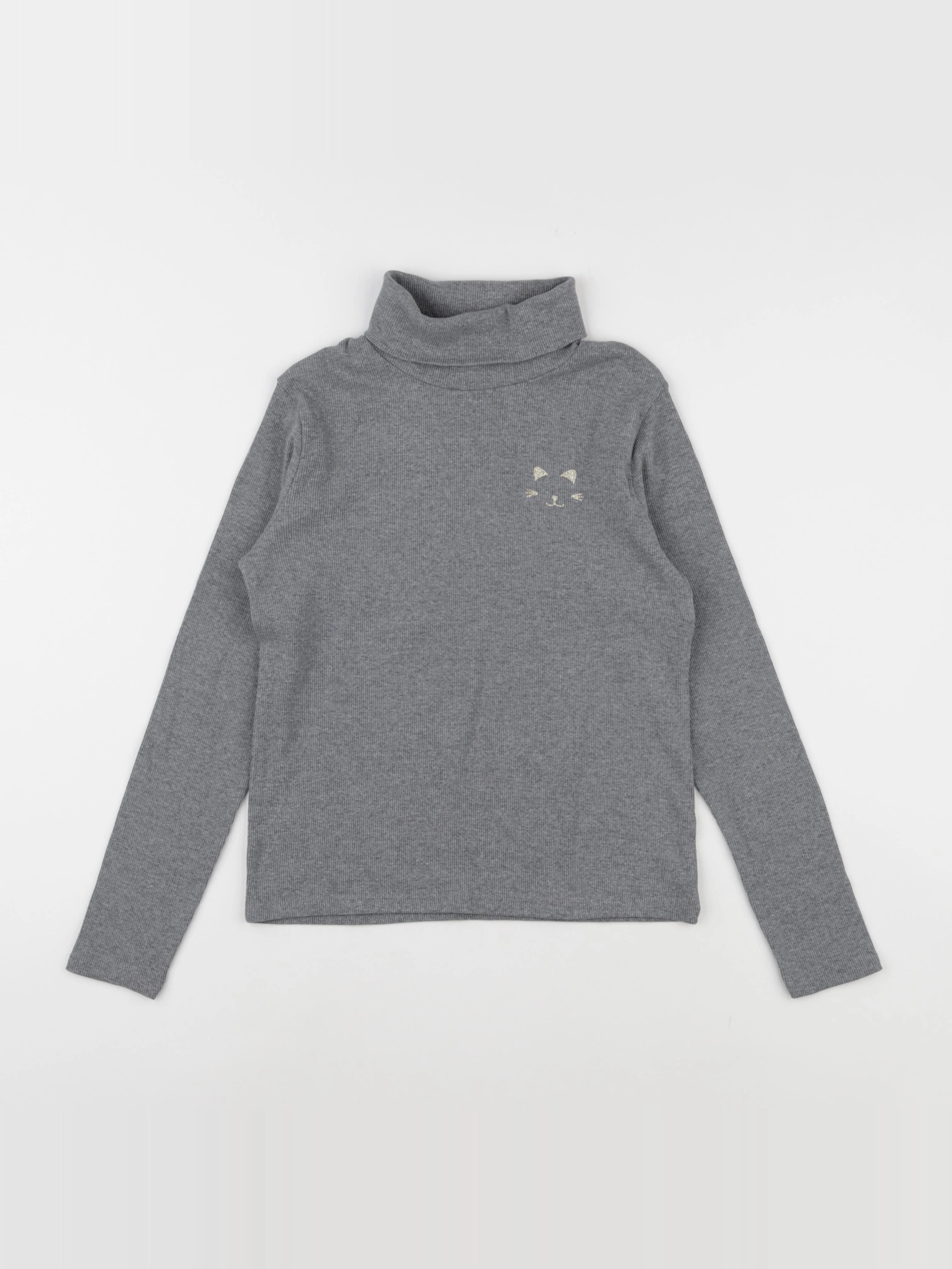 Vertbaudet - sous-pull gris - 10 ans