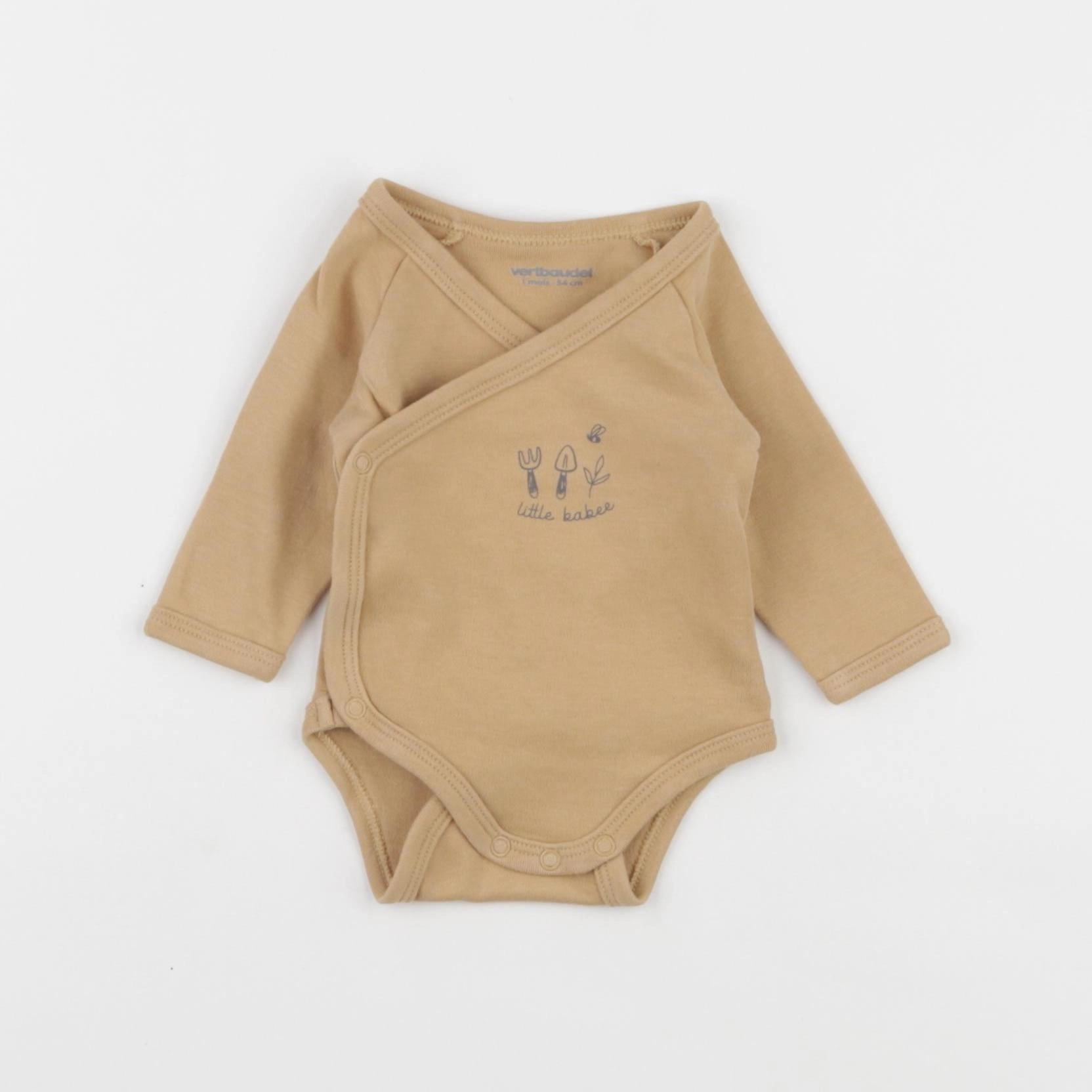 Vertbaudet - body marron - 1 mois