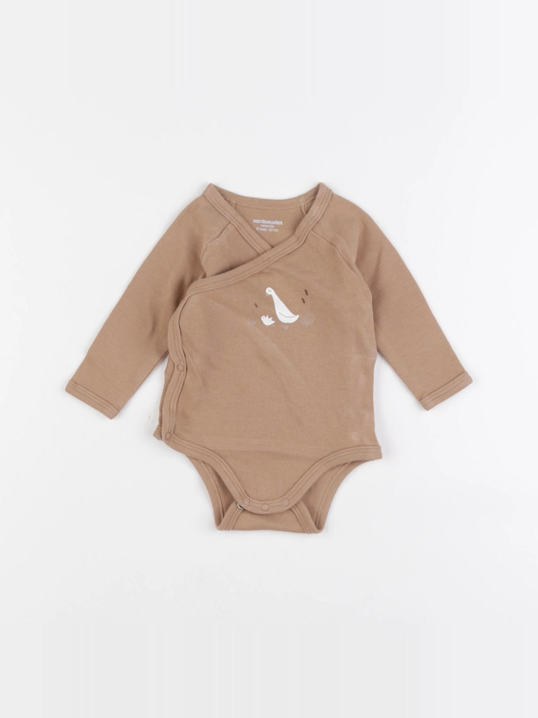 Vertbaudet - body marron - 6 mois