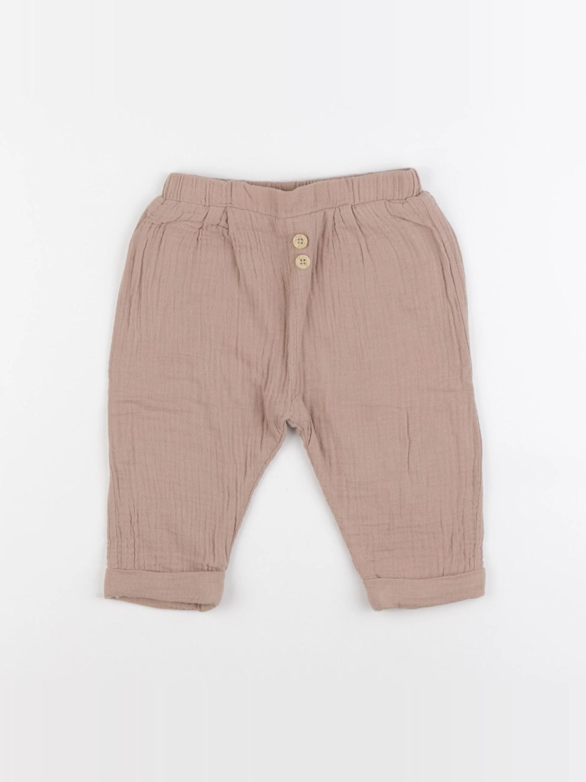 Vertbaudet - pantalon marron - 18 mois