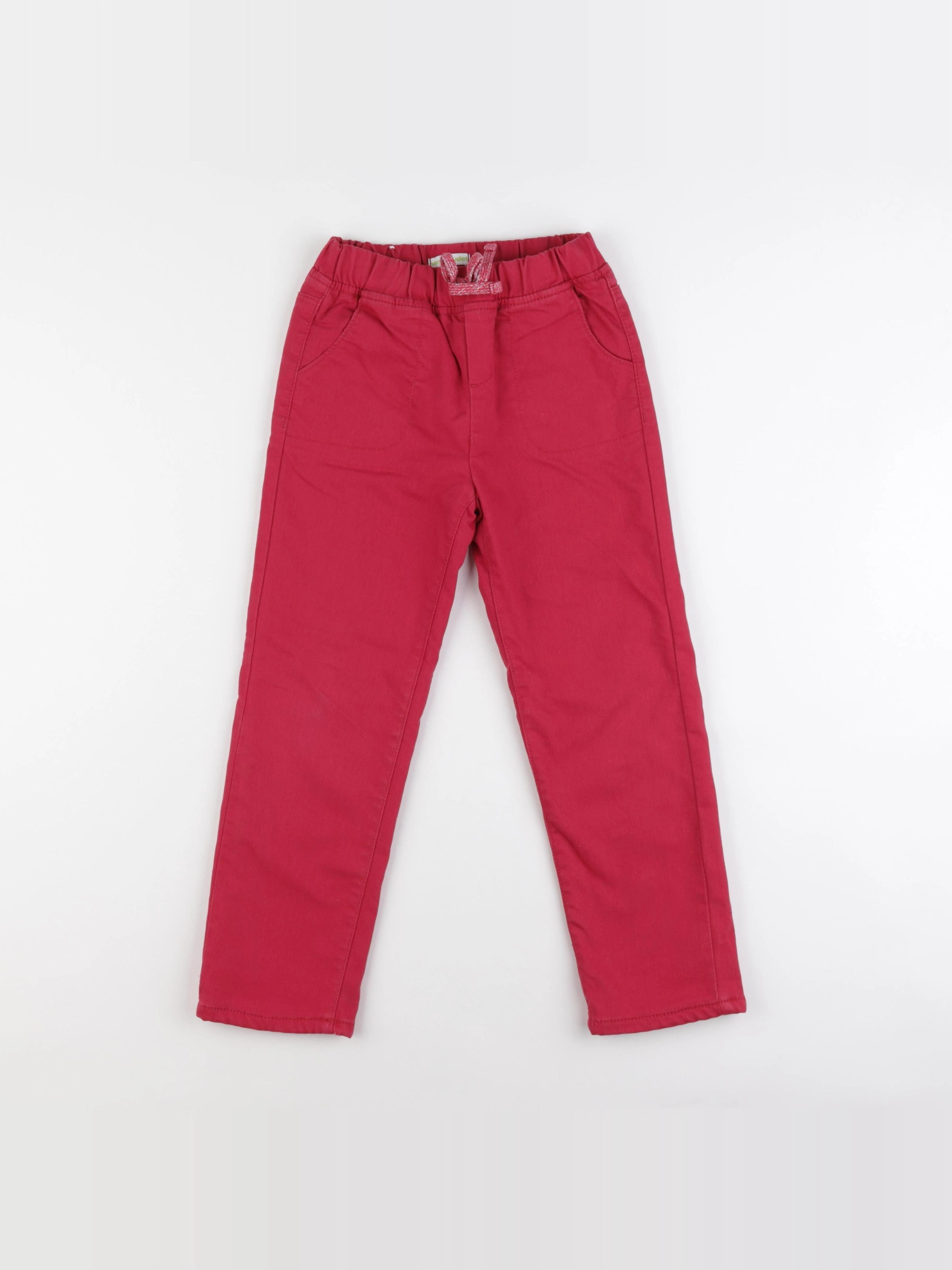 Vertbaudet - jegging doublé rouge - 8 ans