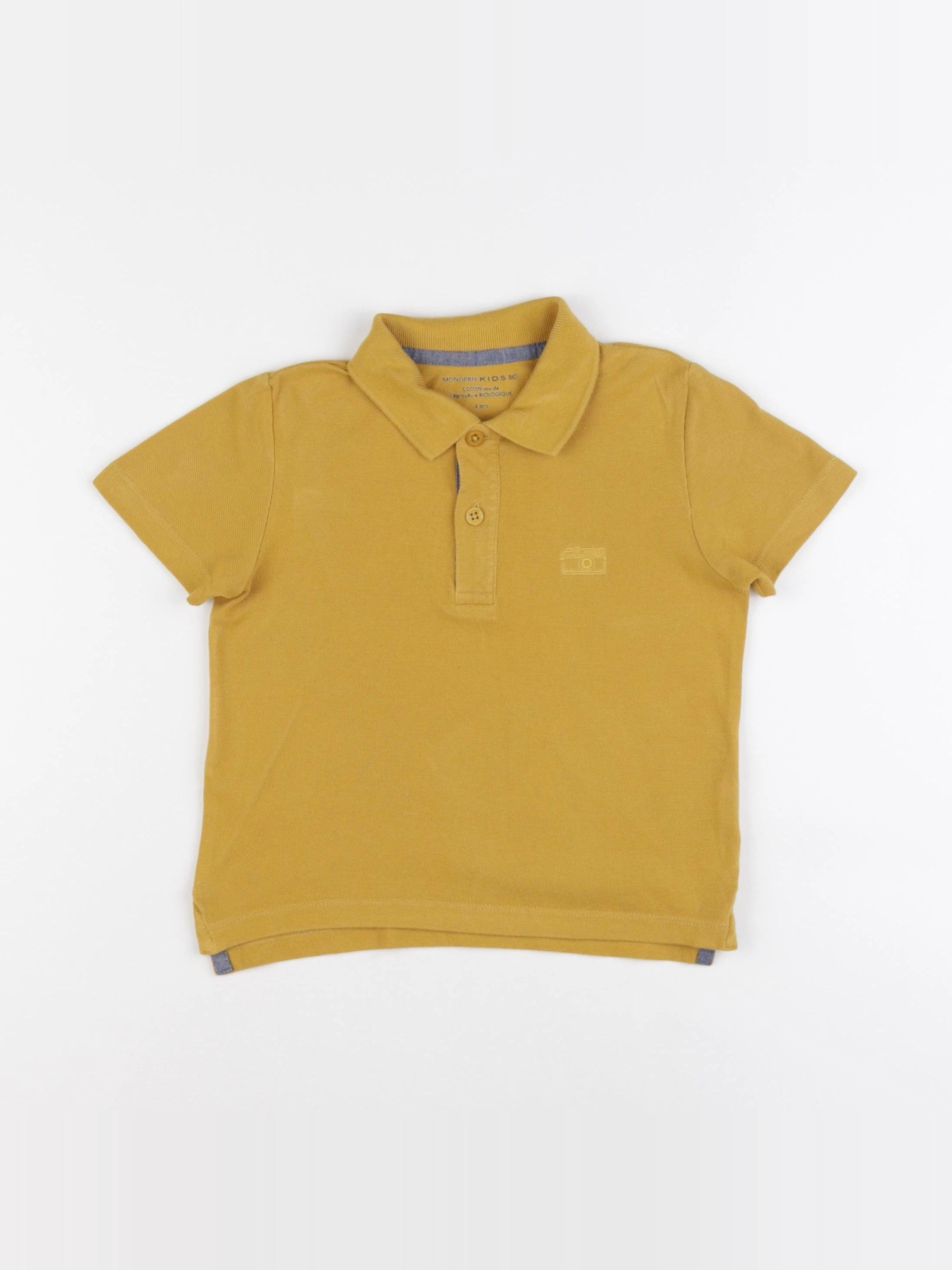 Monoprix - polo jaune - 4 ans