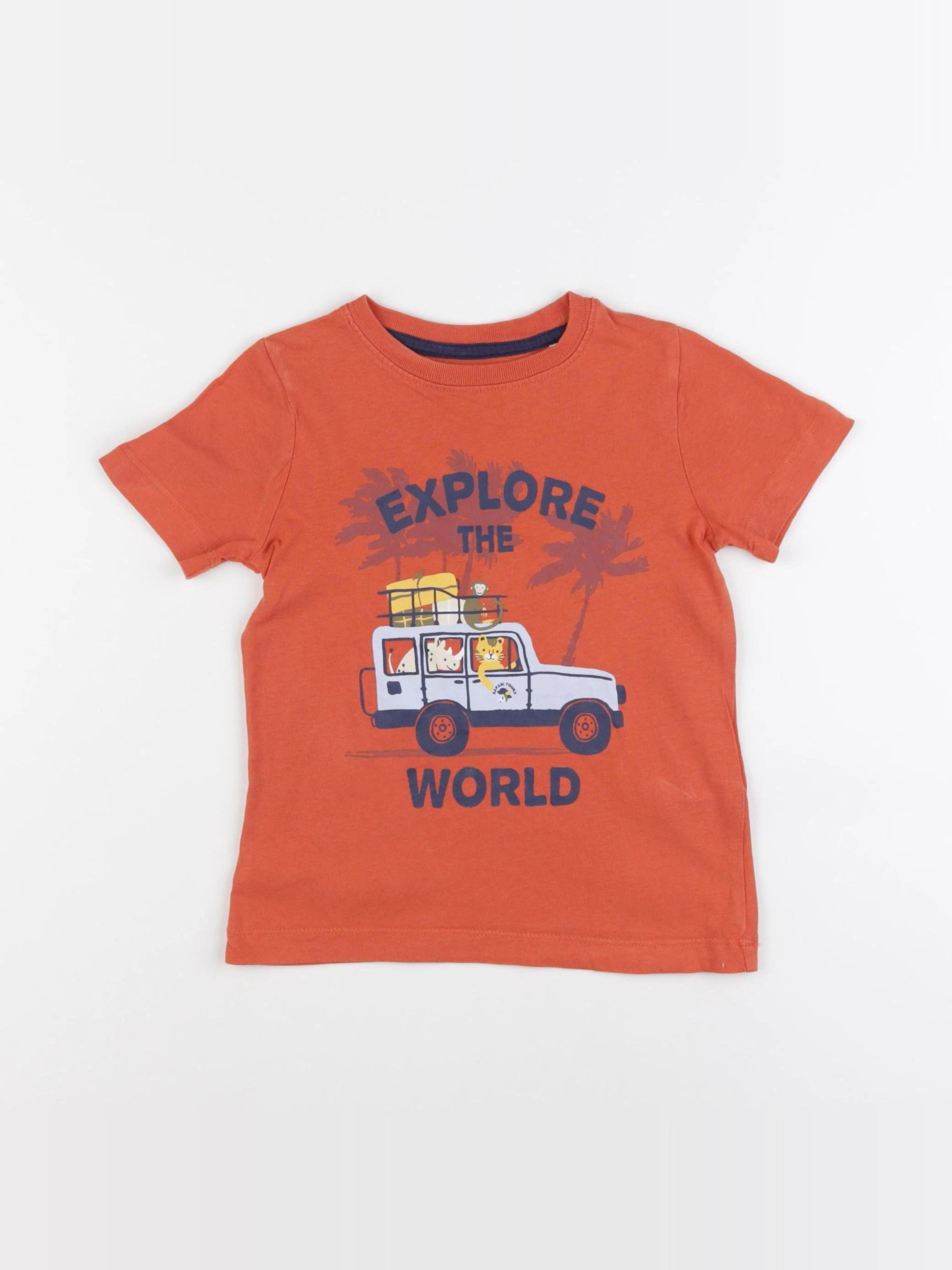 Monoprix - tee-shirt orange - 4 ans