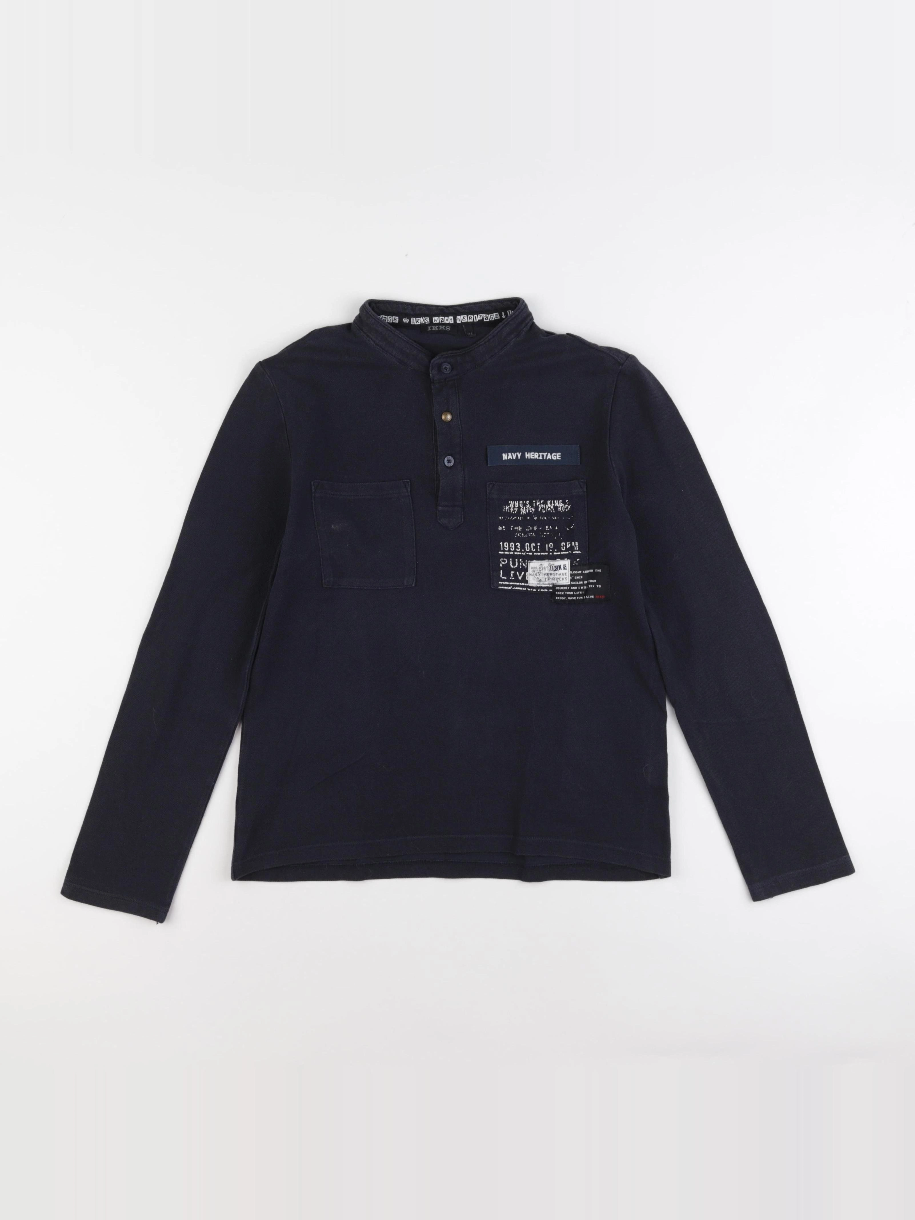 IKKS - polo bleu - 10 ans