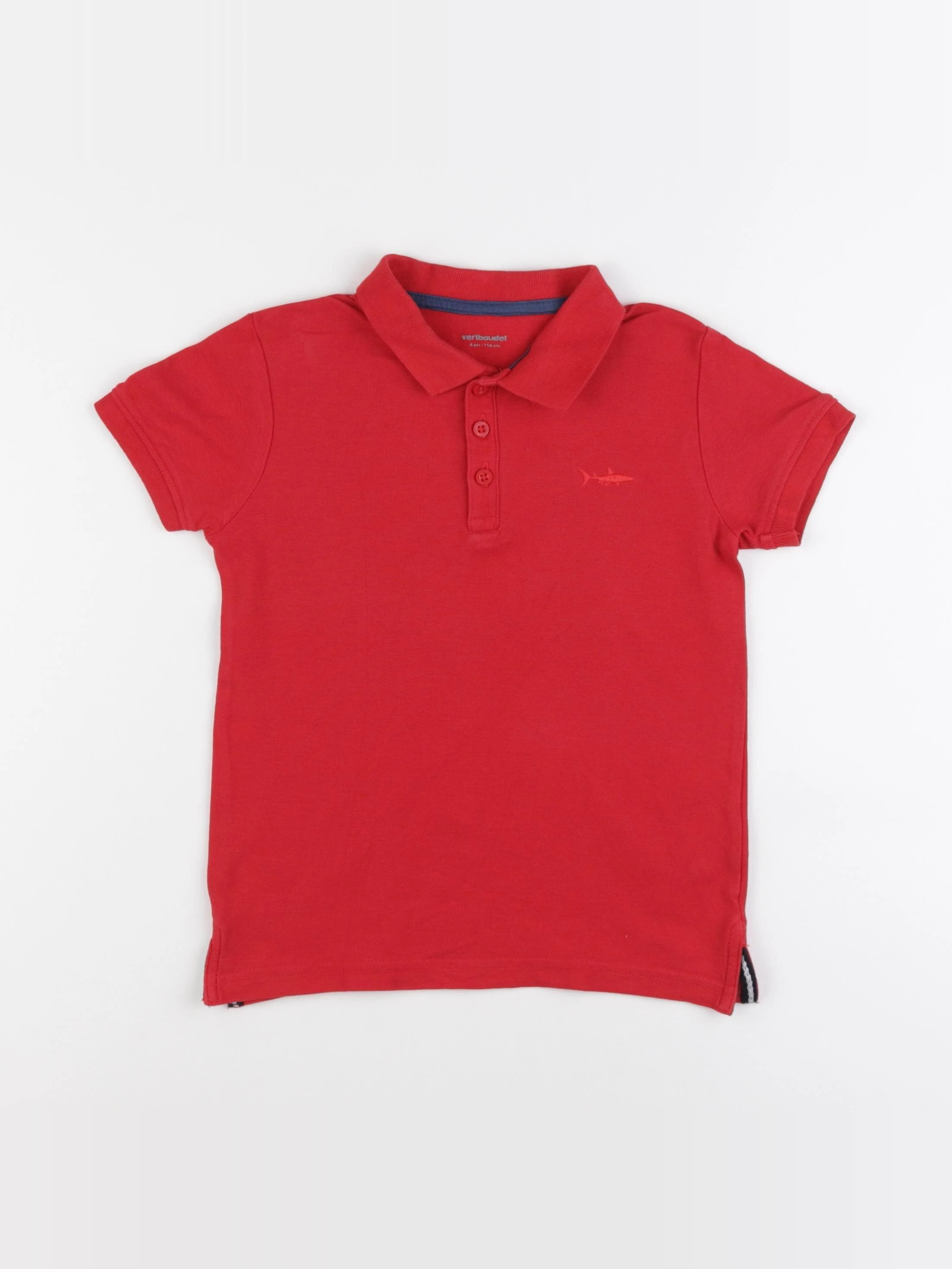 Vertbaudet - polo rouge - 6 ans
