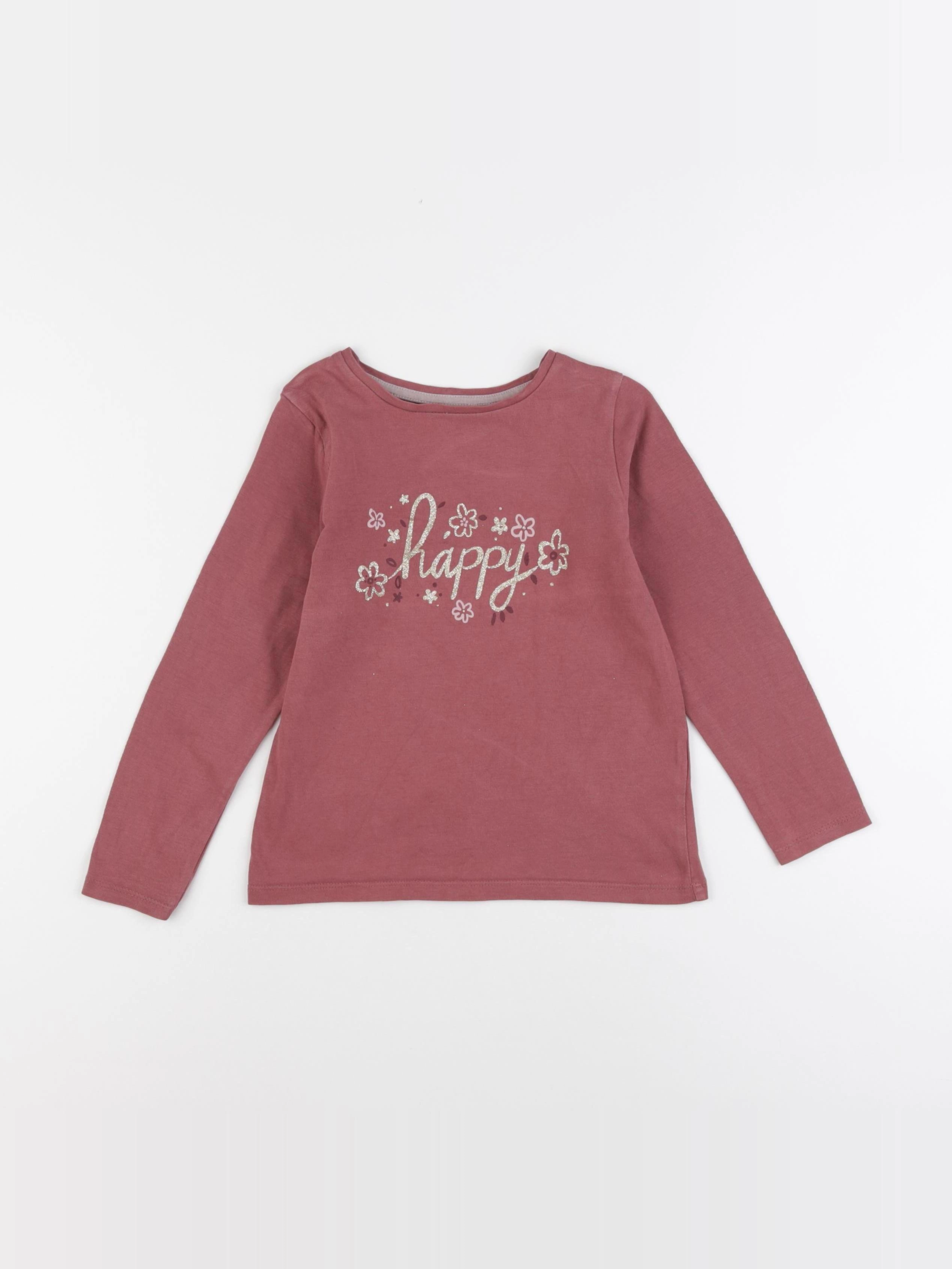 Vertbaudet - tee-shirt rose - 6 ans