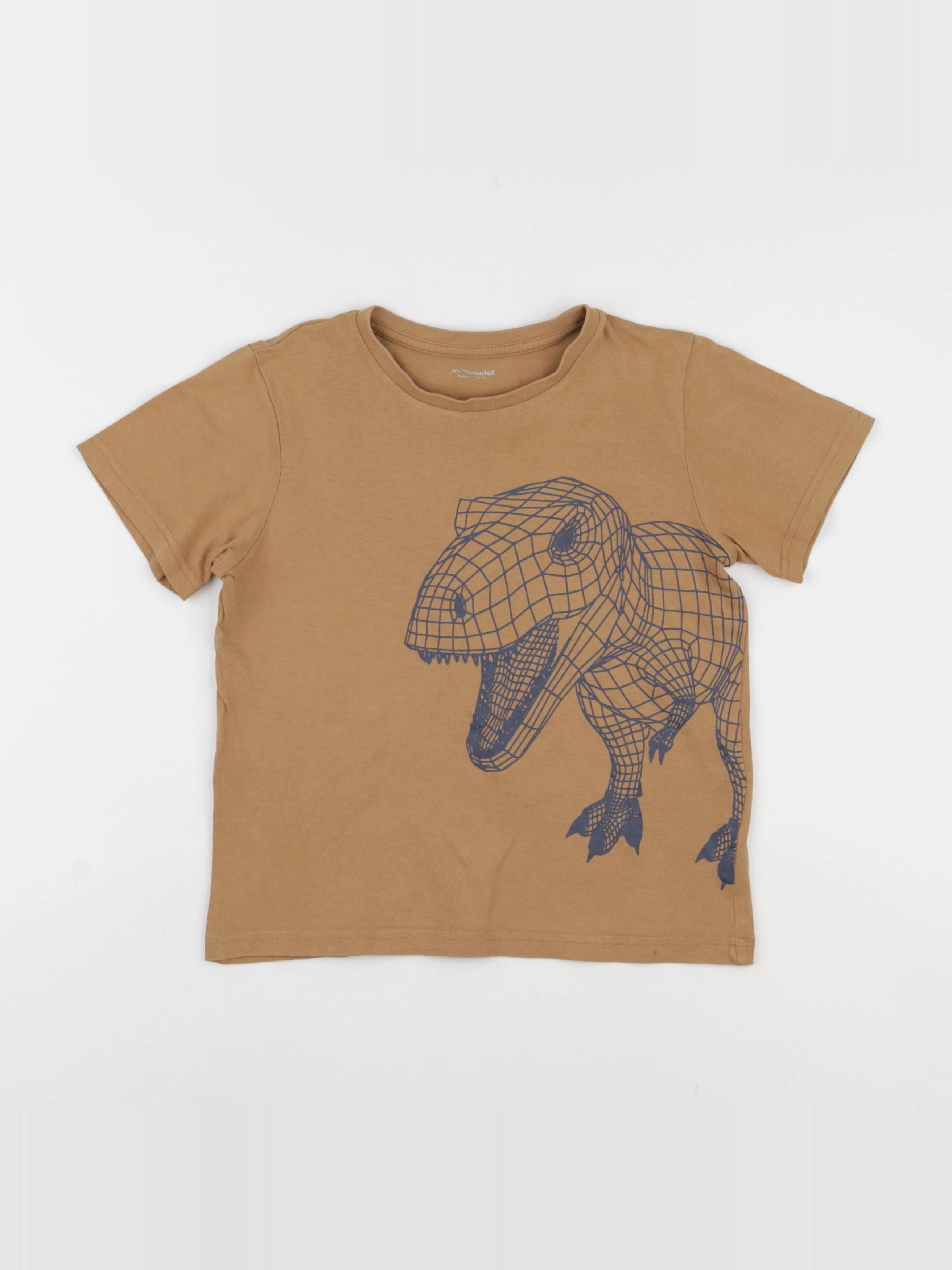 Vertbaudet - tee-shirt marron - 8 ans