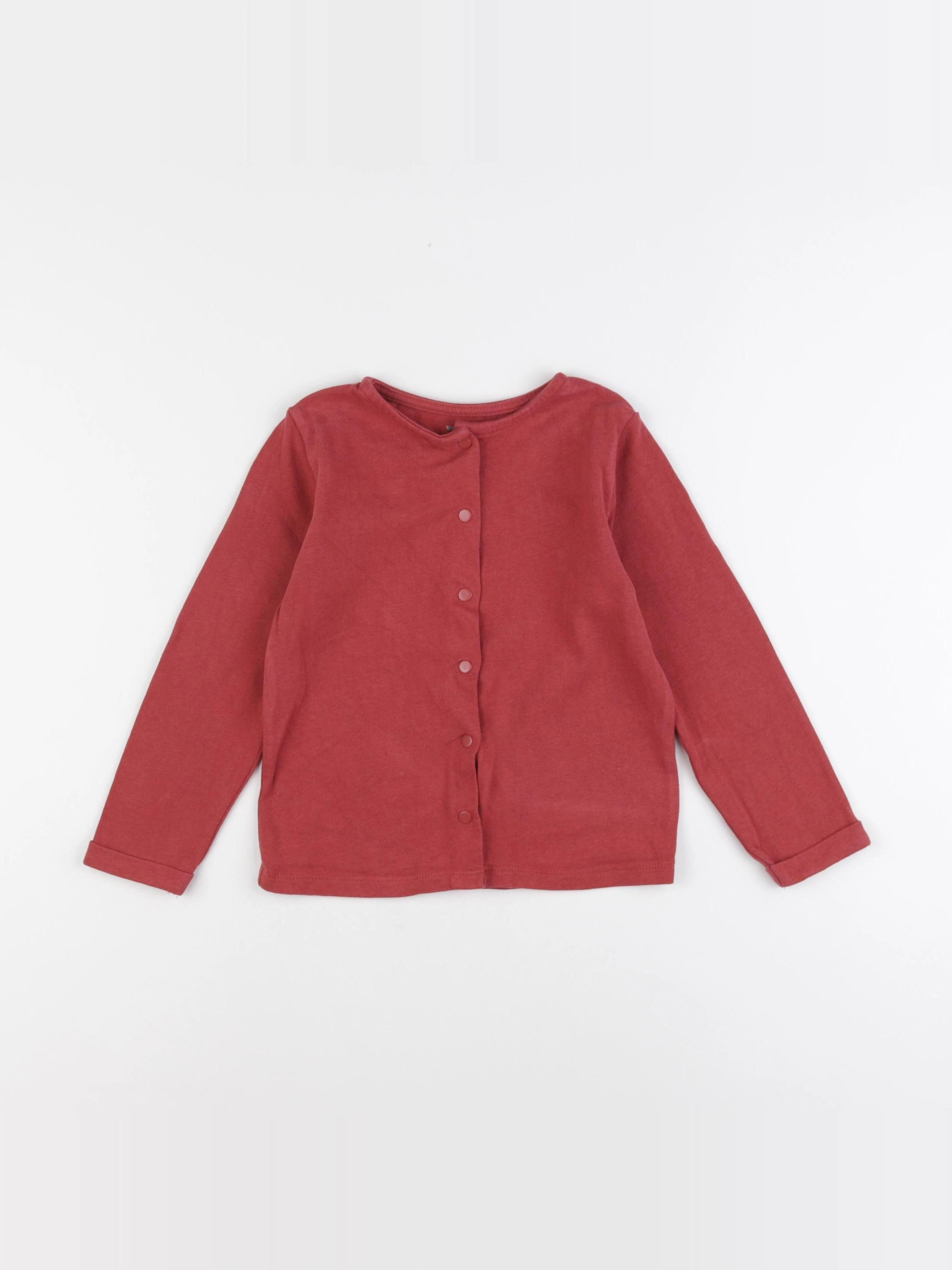 Vertbaudet - sweat rouge - 5 ans