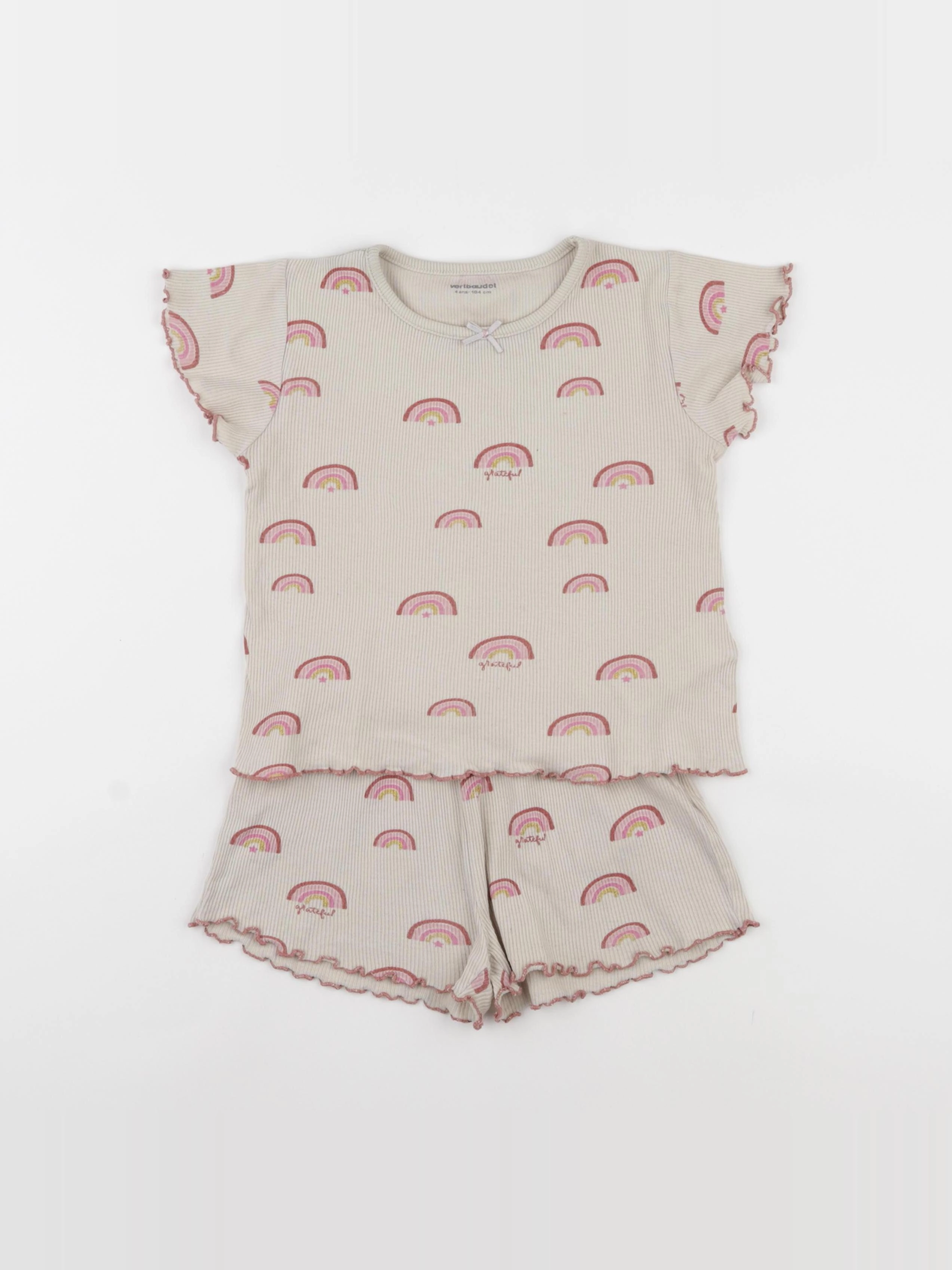Vertbaudet - pyjama coton multicolore - 4 ans