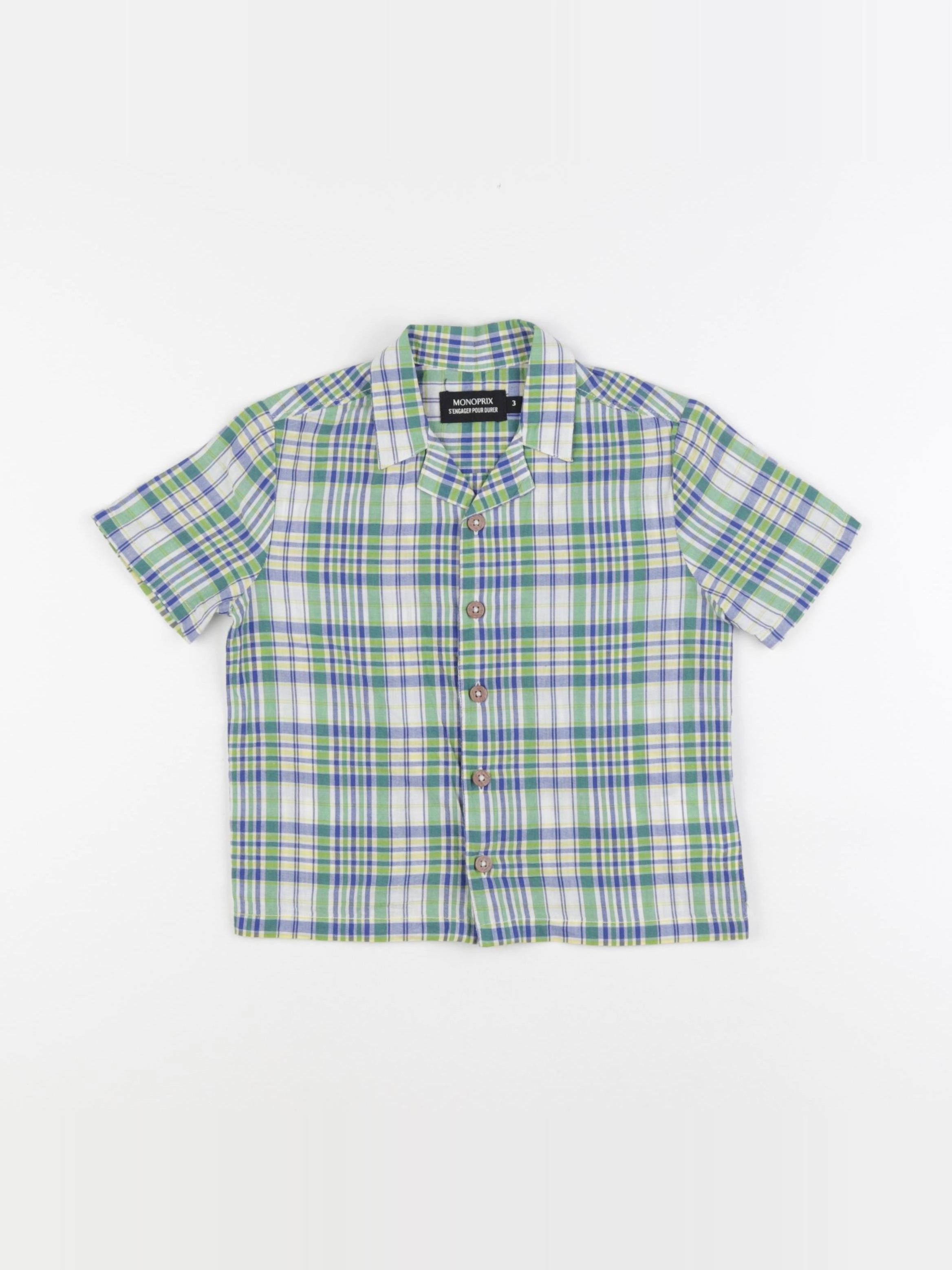 Monoprix - chemise vert - 3 ans