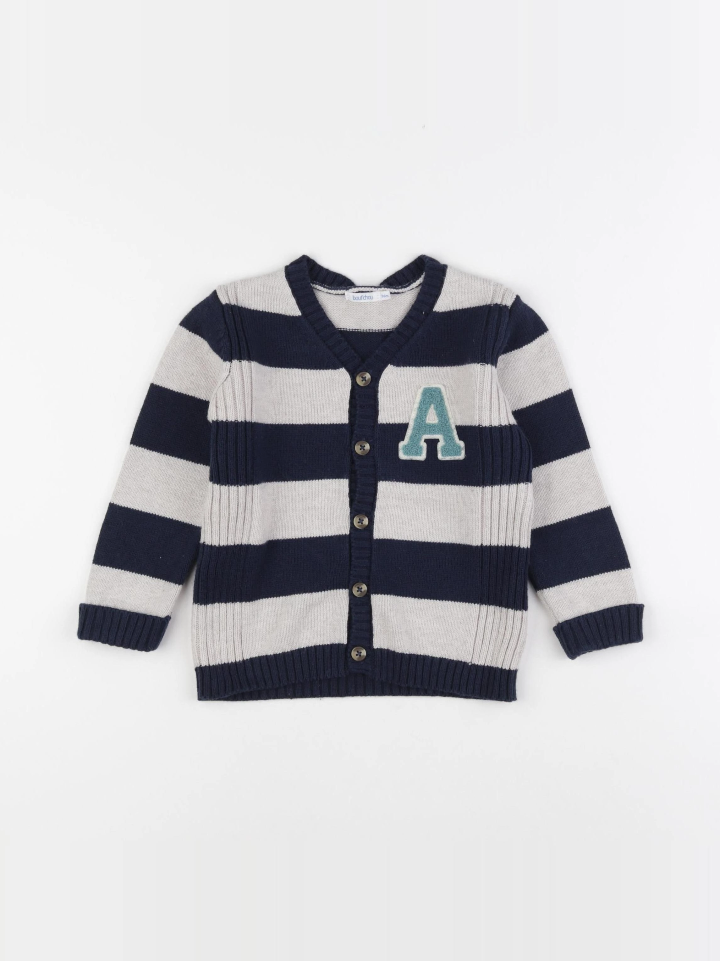 Boutchou - gilet bleu - 36 mois