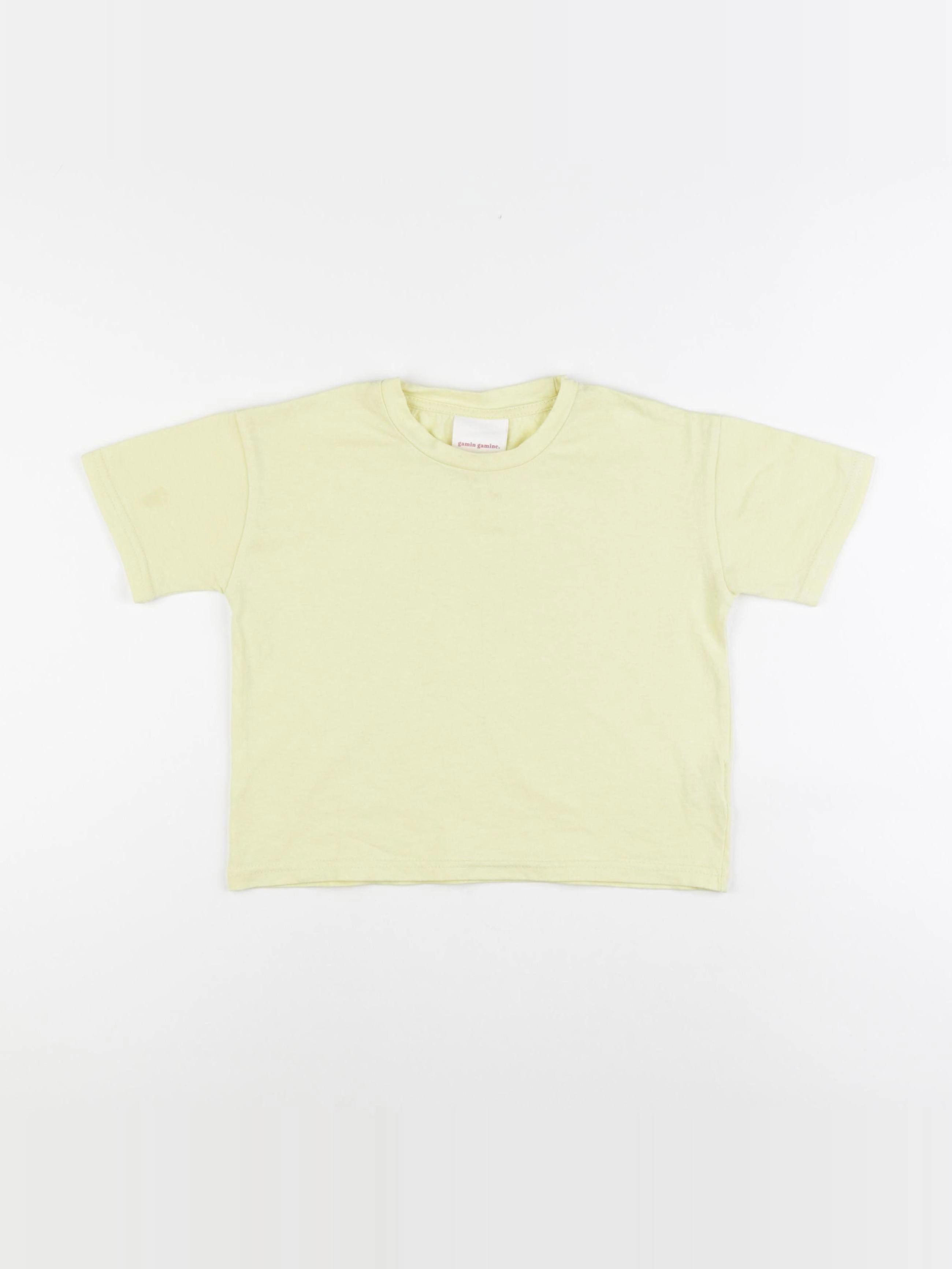 Gamin gamine - tee-shirt jaune - 2 ans