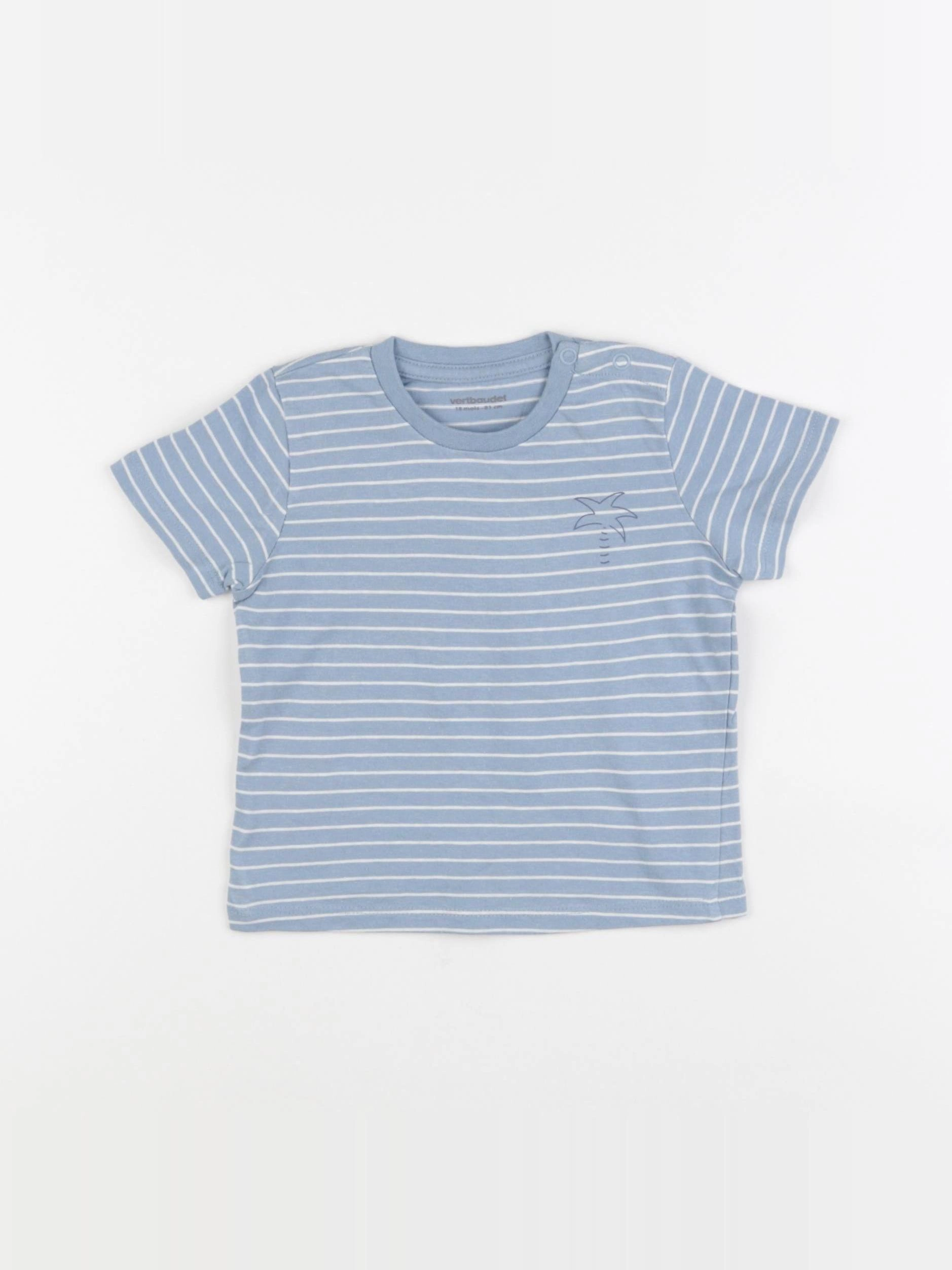 Vertbaudet - tee-shirt bleu - 18 mois