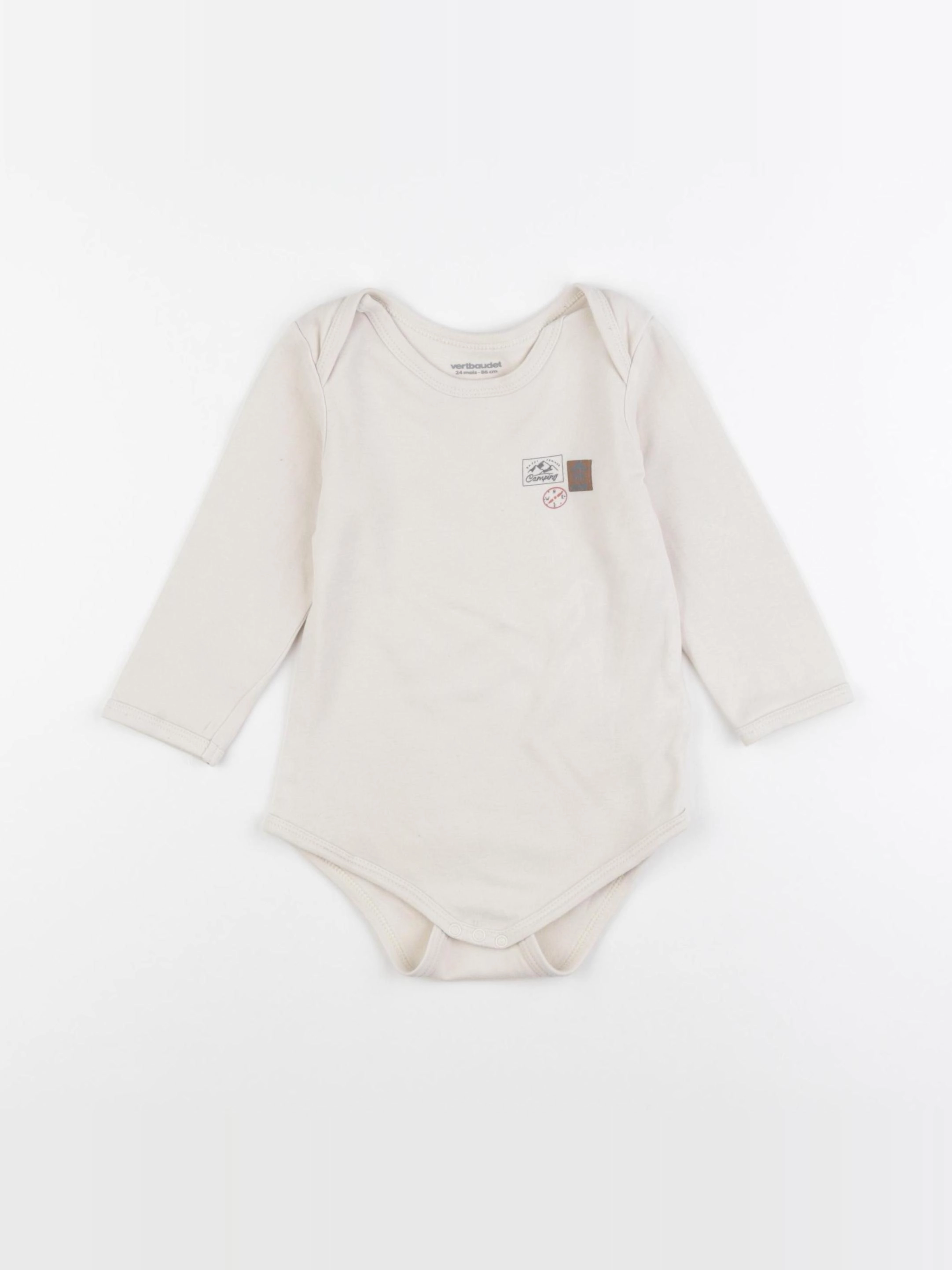 Vertbaudet - body beige - 24 mois