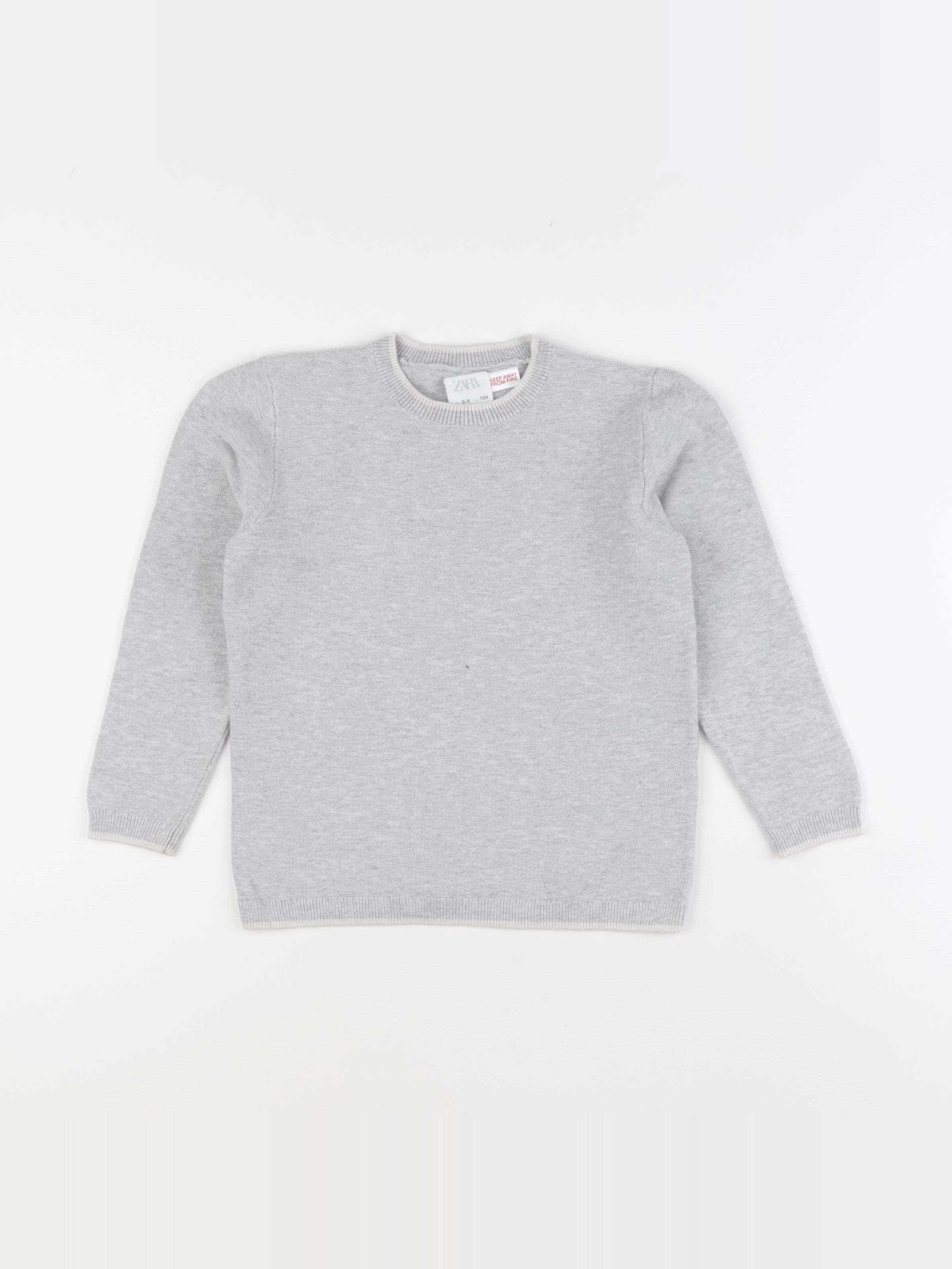 Zara - pull gris - 3/4 ans