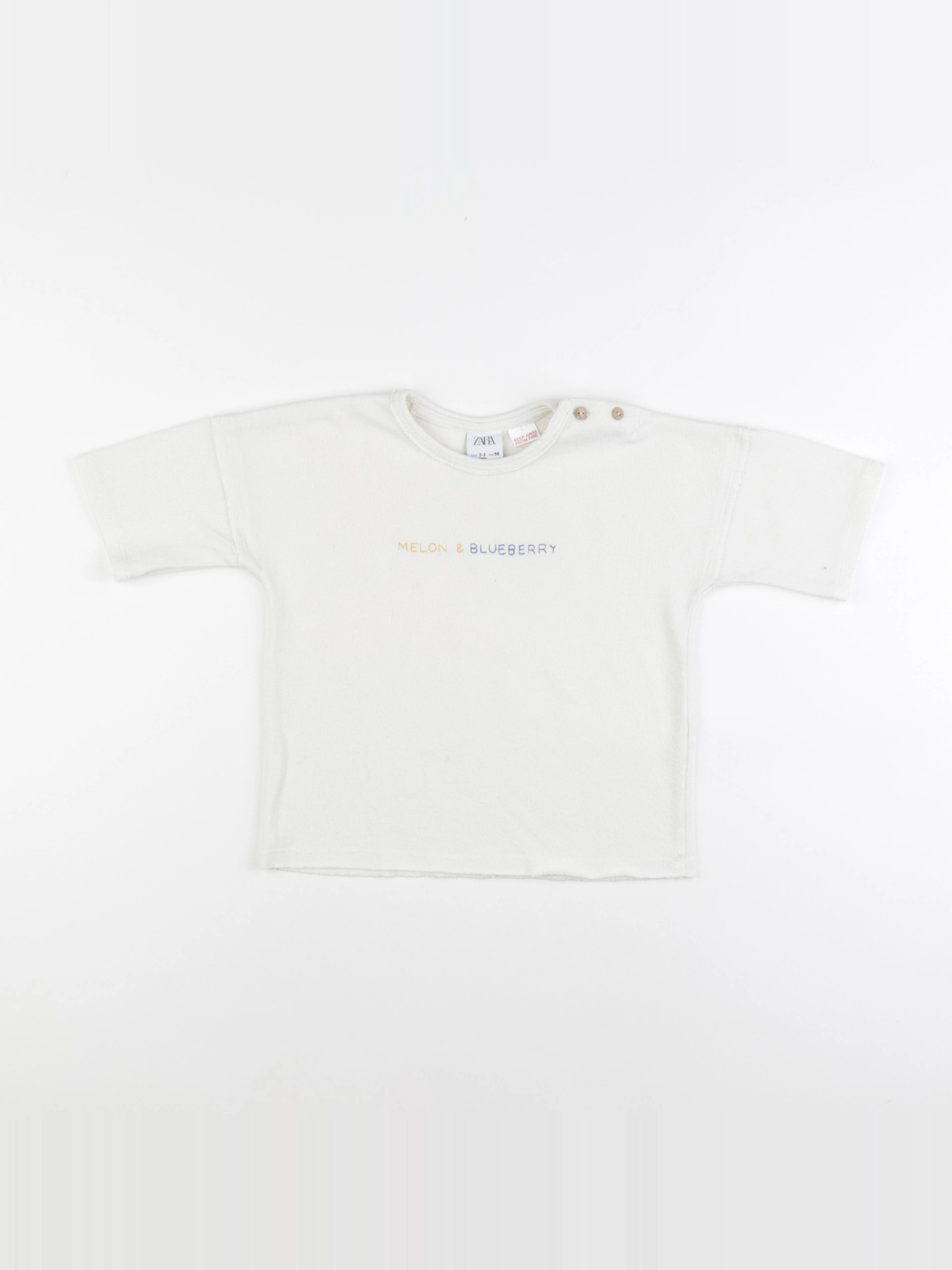 Zara - tee-shirt beige - 2/3 ans