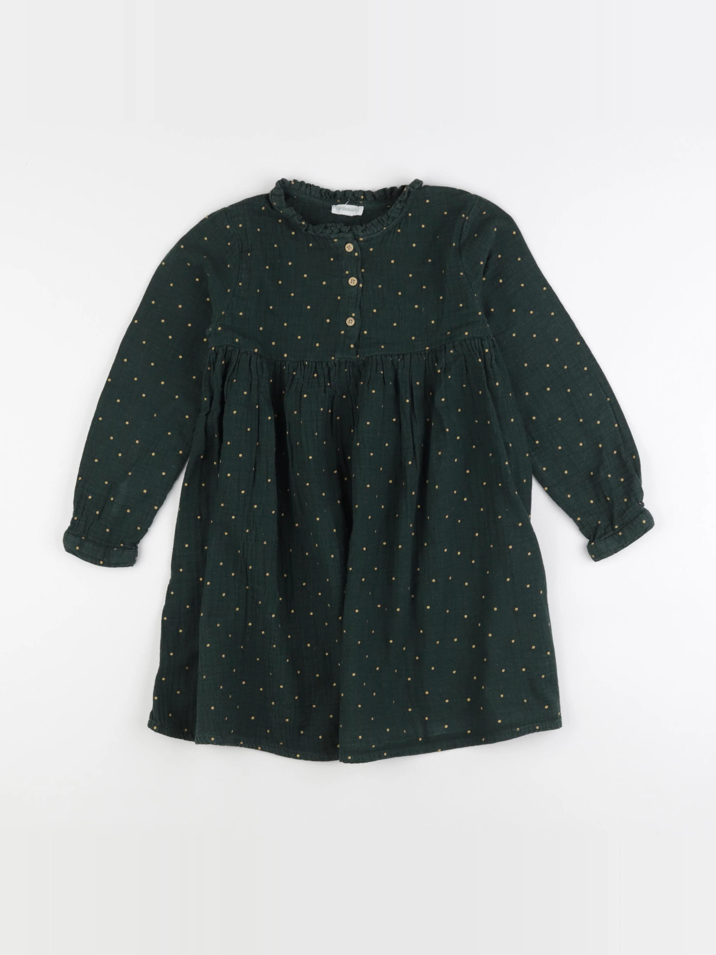 Vertbaudet - robe vert - 6 ans
