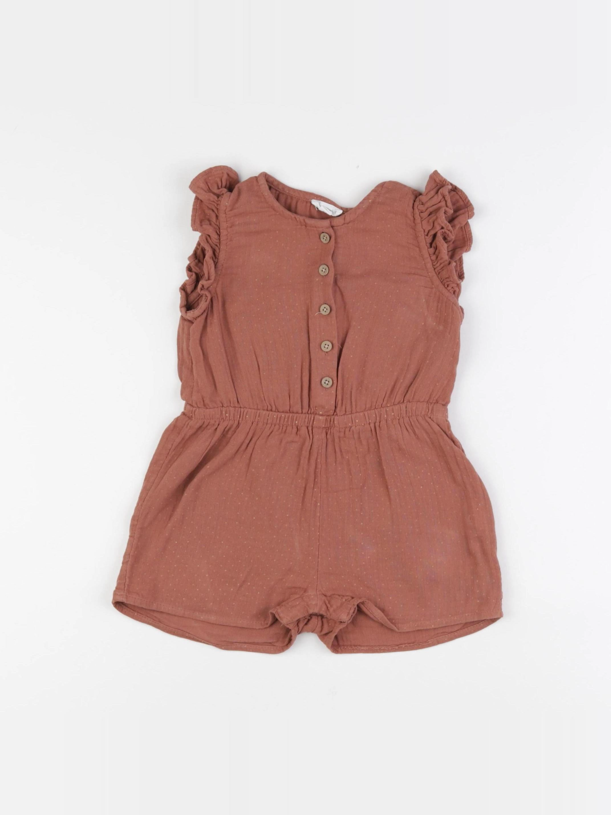 Vertbaudet - combinaison marron - 3 ans