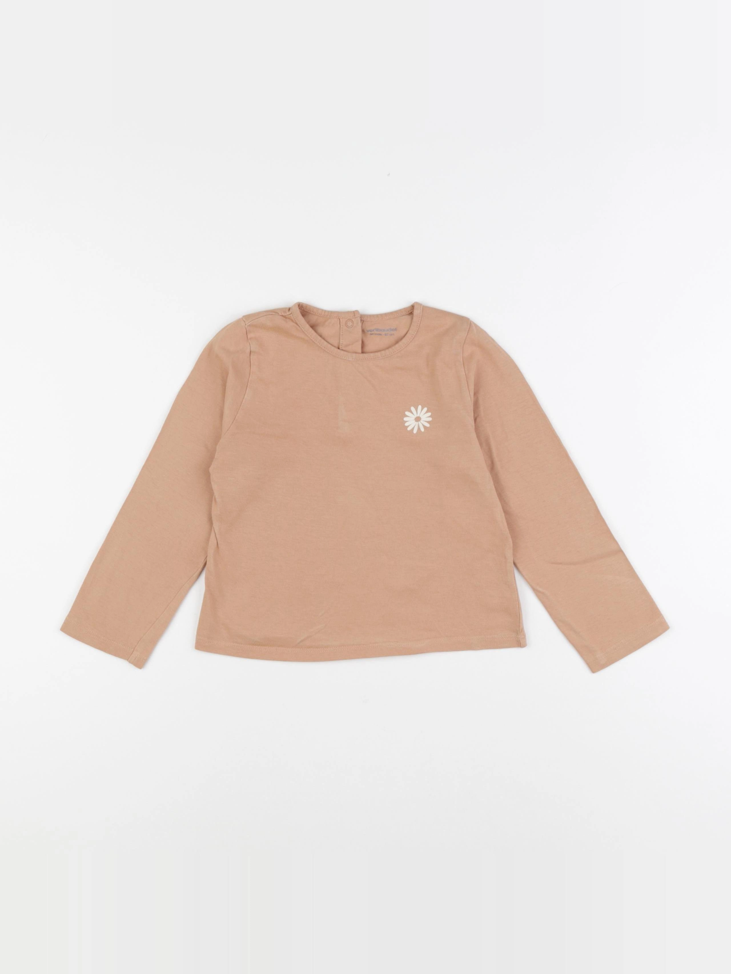 Vertbaudet - tee-shirt marron - 36 mois