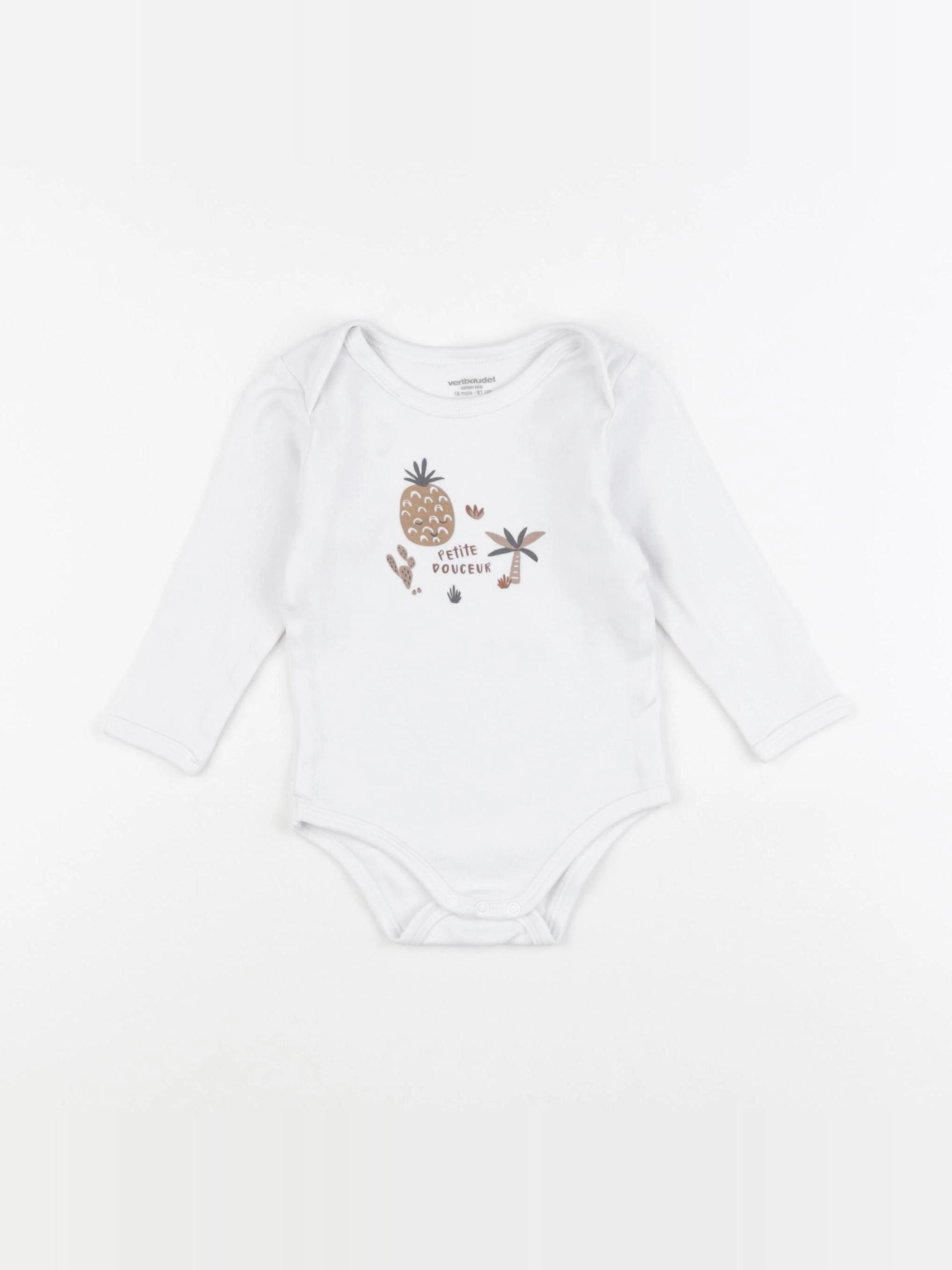 Vertbaudet - body blanc - 18 mois