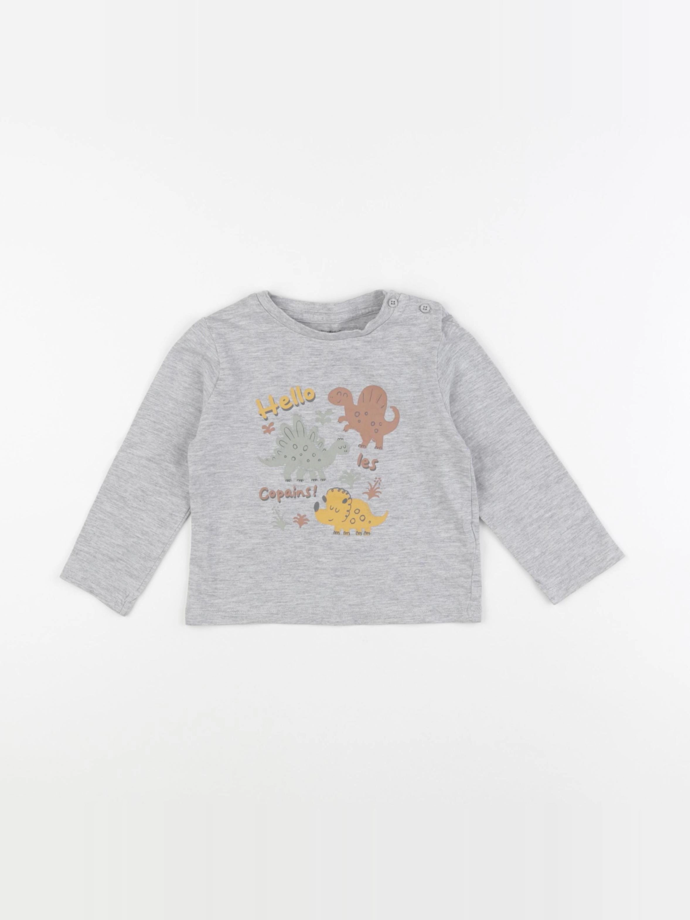 Vertbaudet - tee-shirt gris - 18 mois