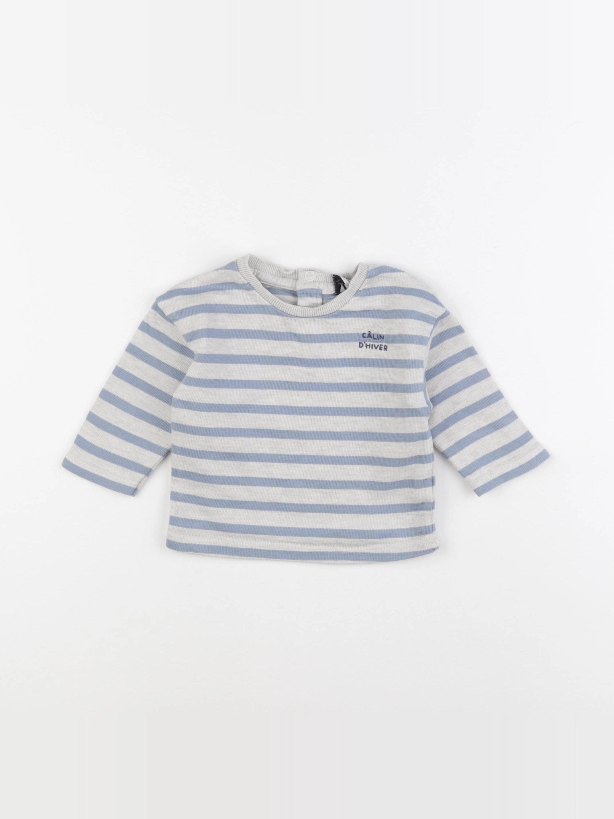 Tape à l'oeil - tee-shirt bleu - 6 mois