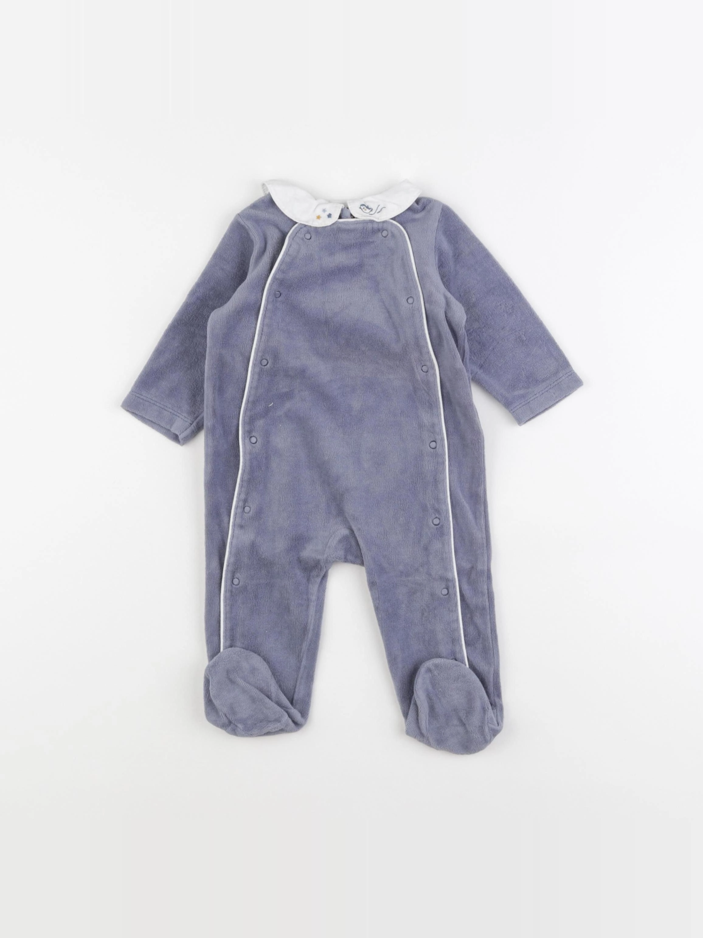 Boutchou - pyjama velours blanc - 6 mois