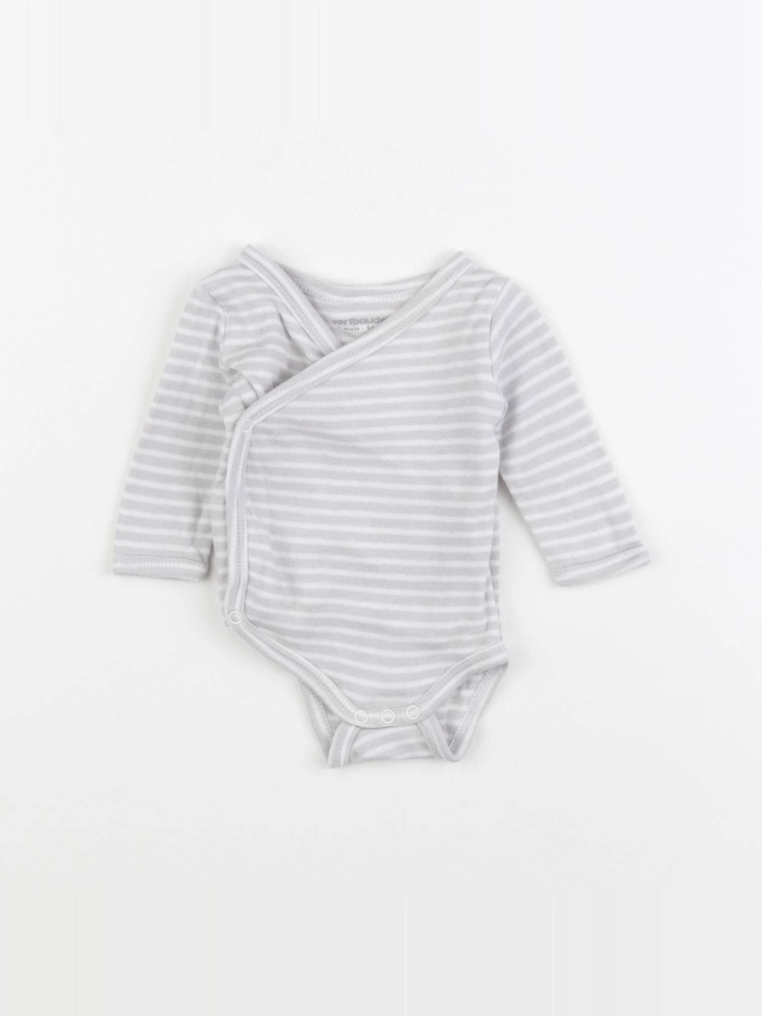 Vertbaudet - body gris - 3 mois