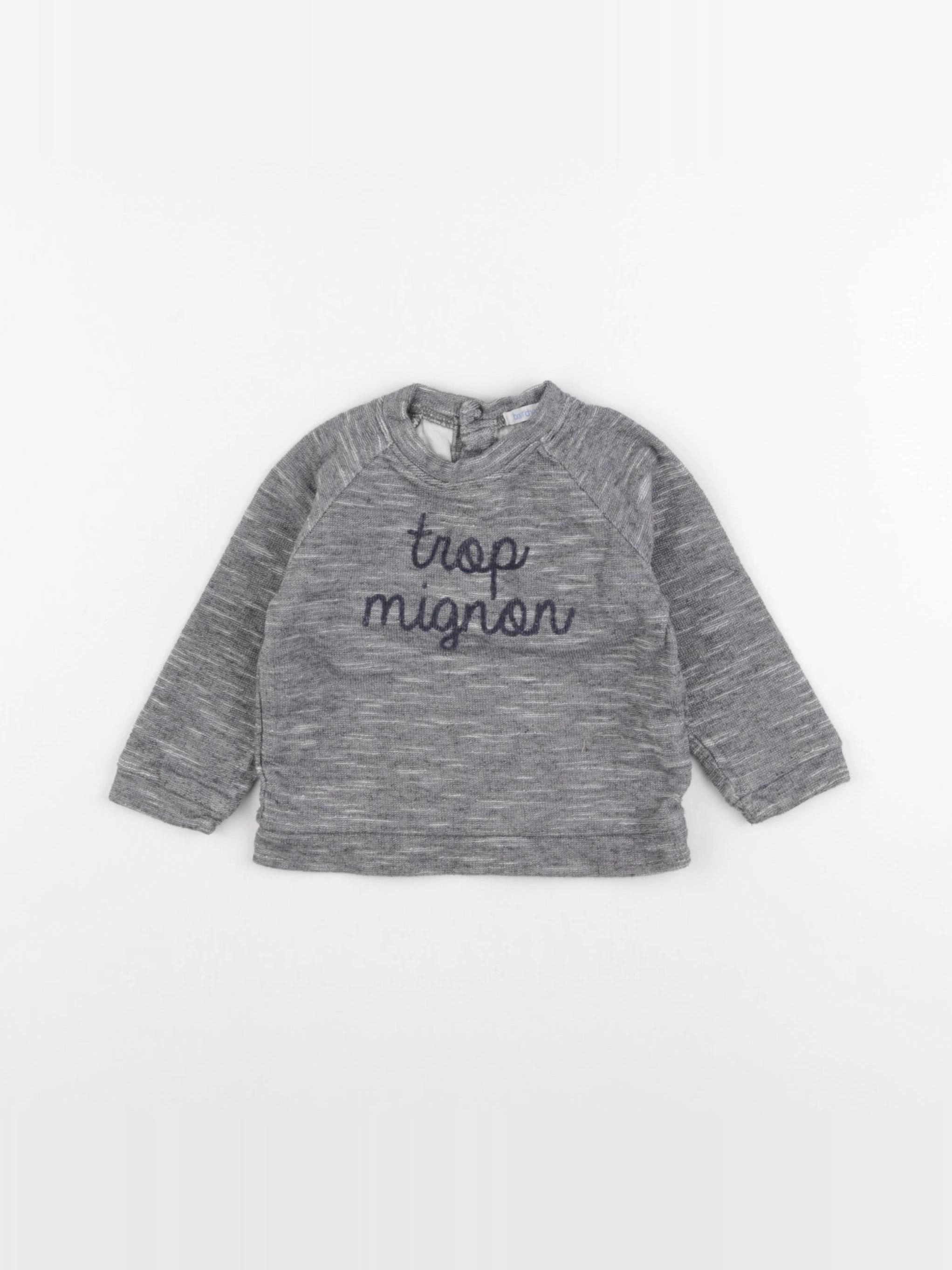 Boutchou - tee-shirt gris - 12 mois