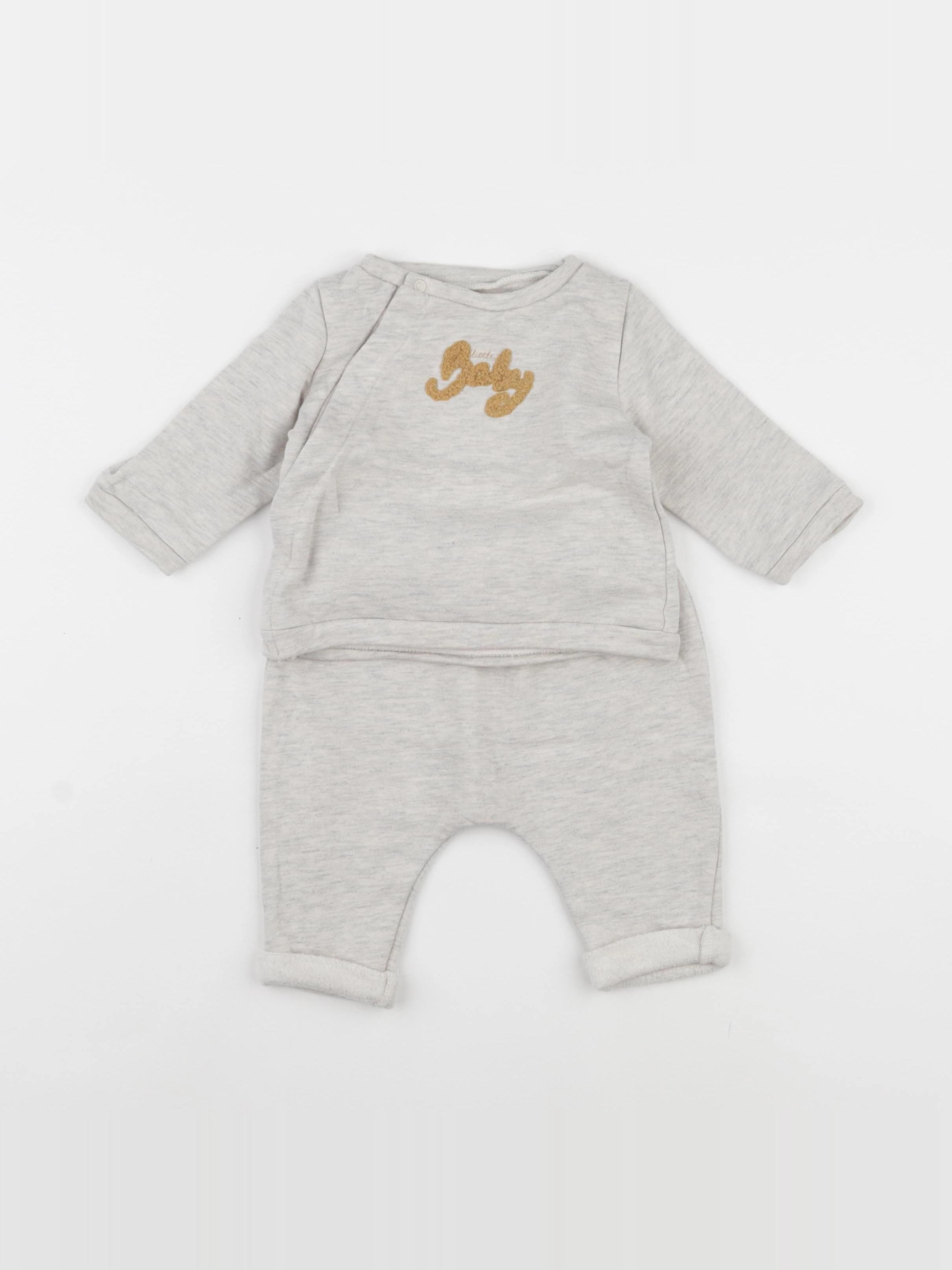 Vertbaudet - ensemble gris - 3 mois
