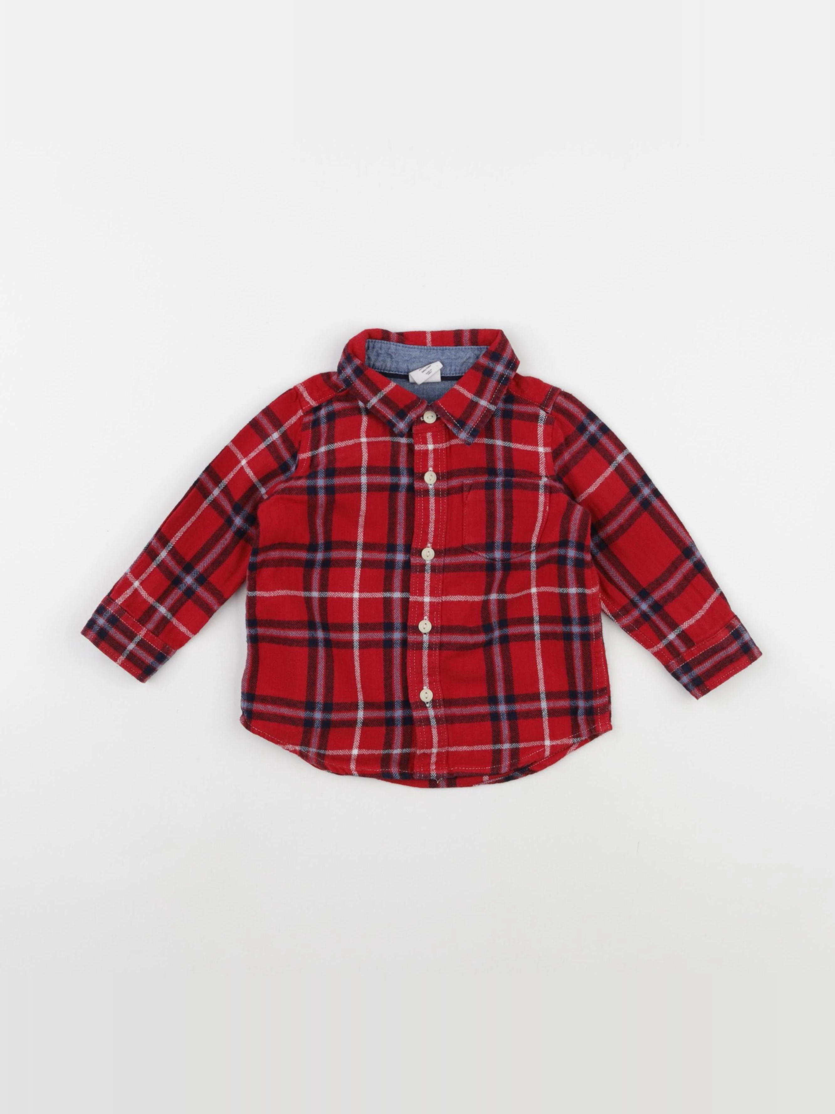 GAP - chemise rouge - 6/12 mois