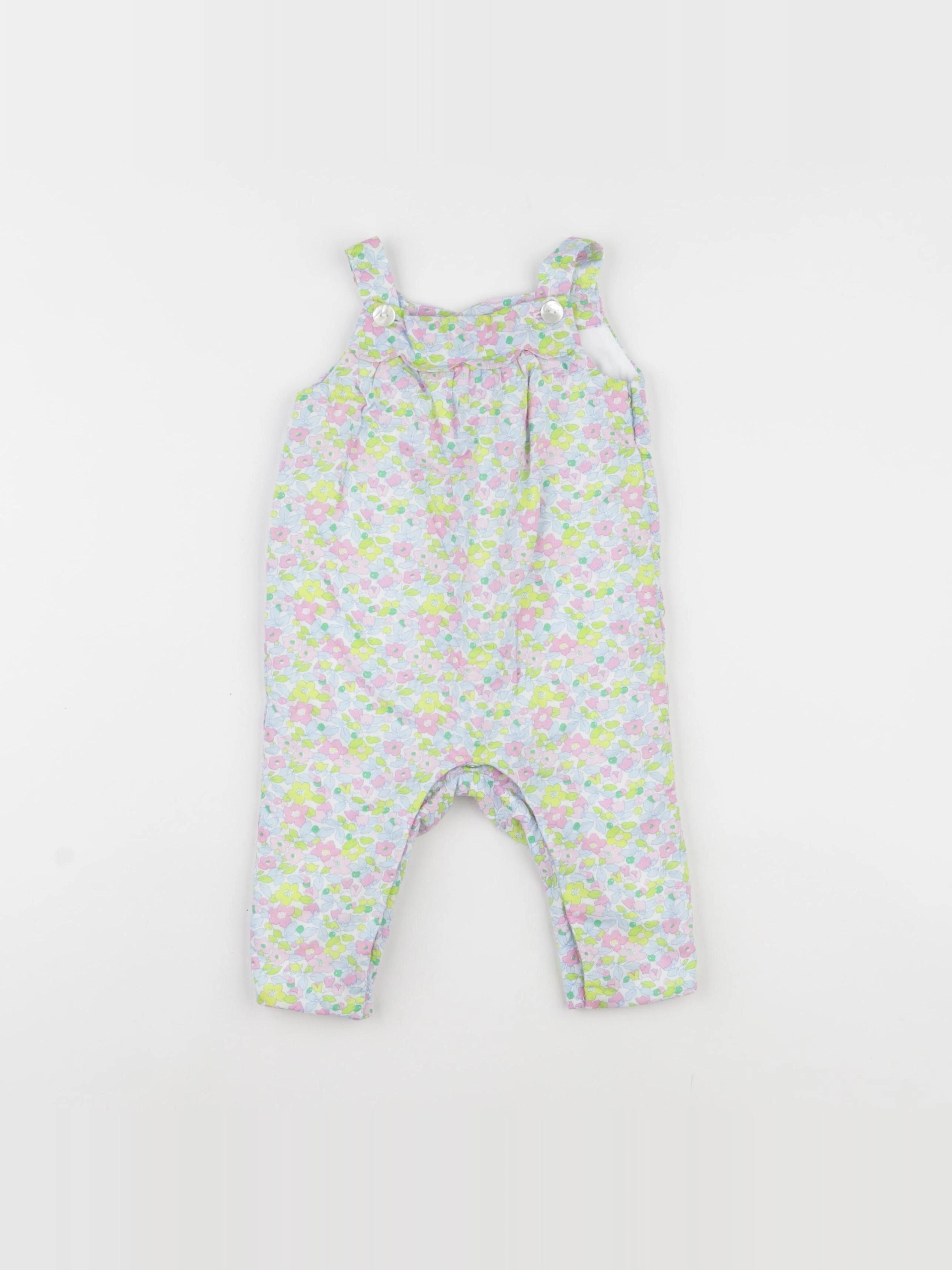 Jacadi - combinaison doublé, liberty multicolore - 6 mois