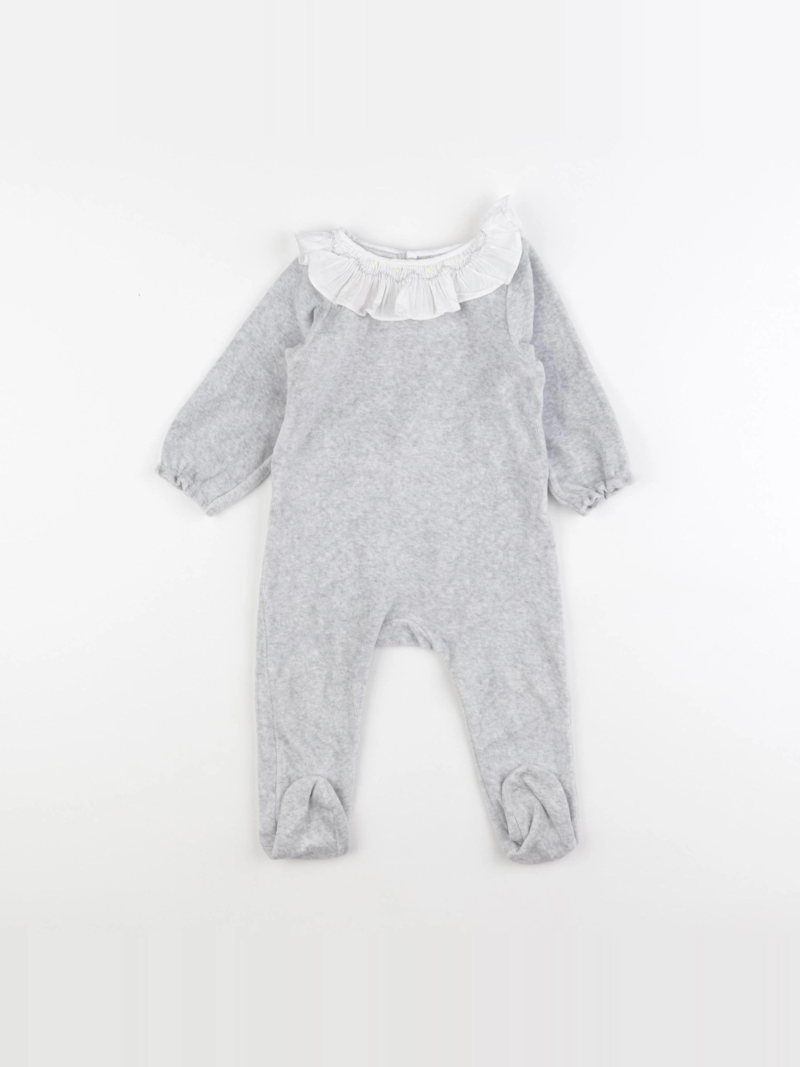 Jacadi - pyjama velours gris - 12 mois
