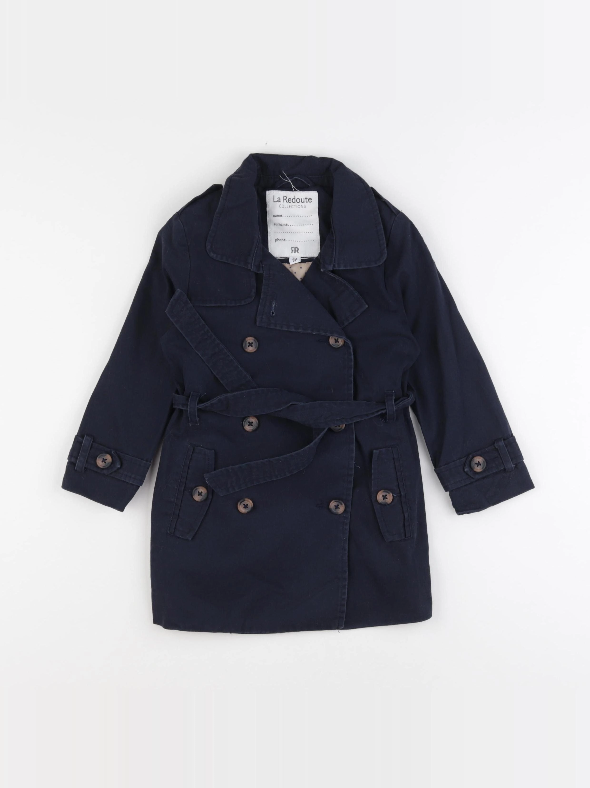 La Redoute - trench bleu - 3 ans