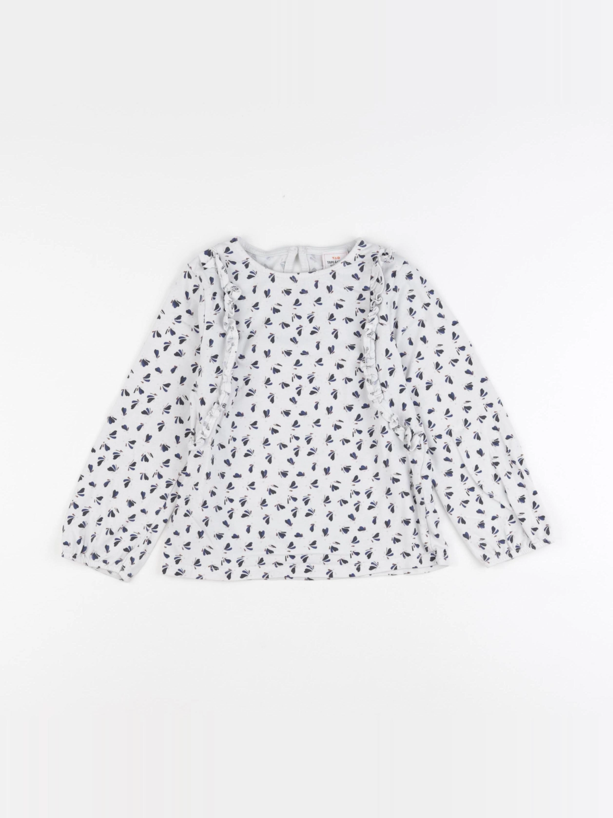 Tape à l'oeil - tee-shirt blanc, bleu - 4 ans