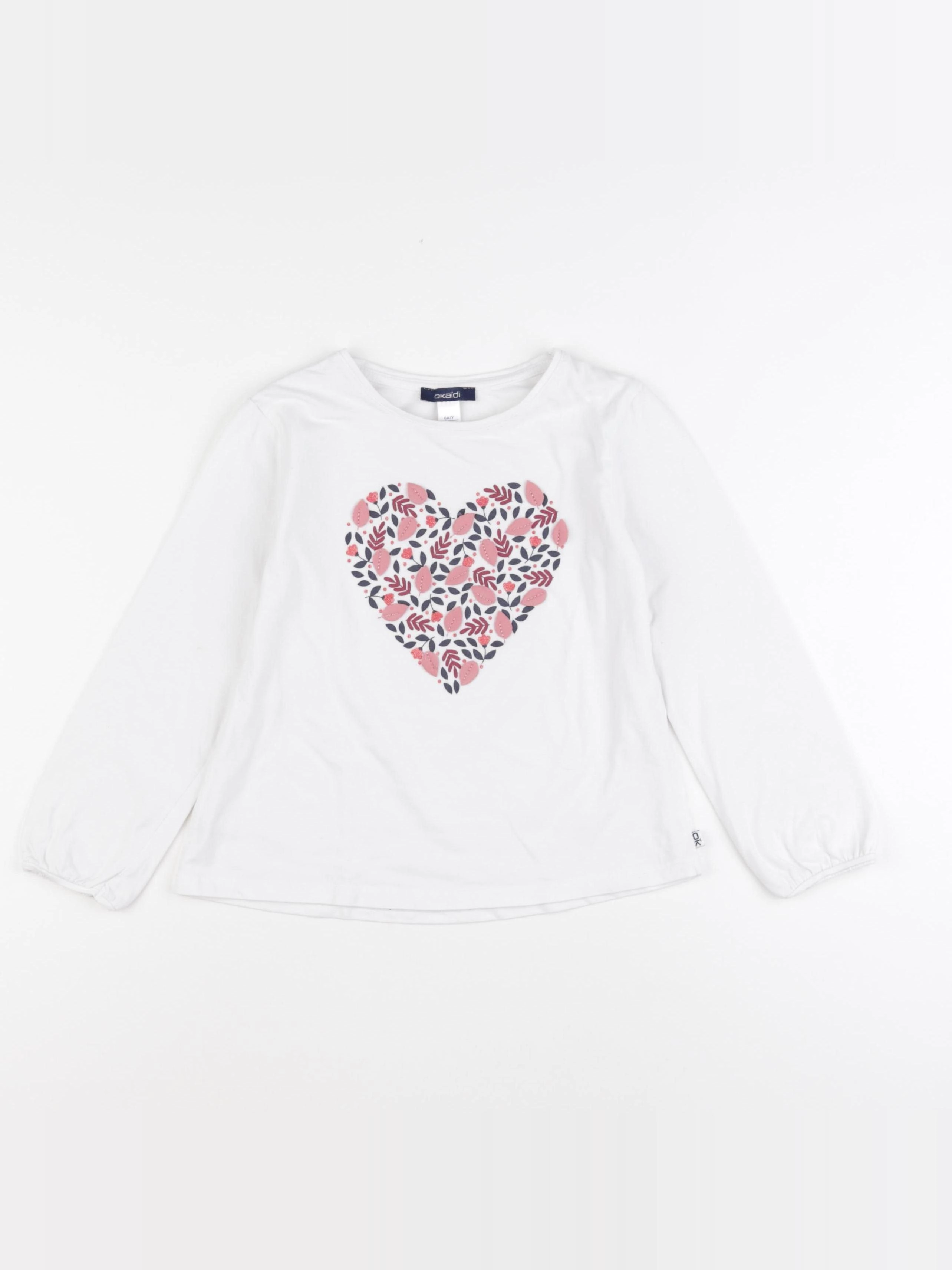 Okaidi - tee-shirt blanc - 6 ans