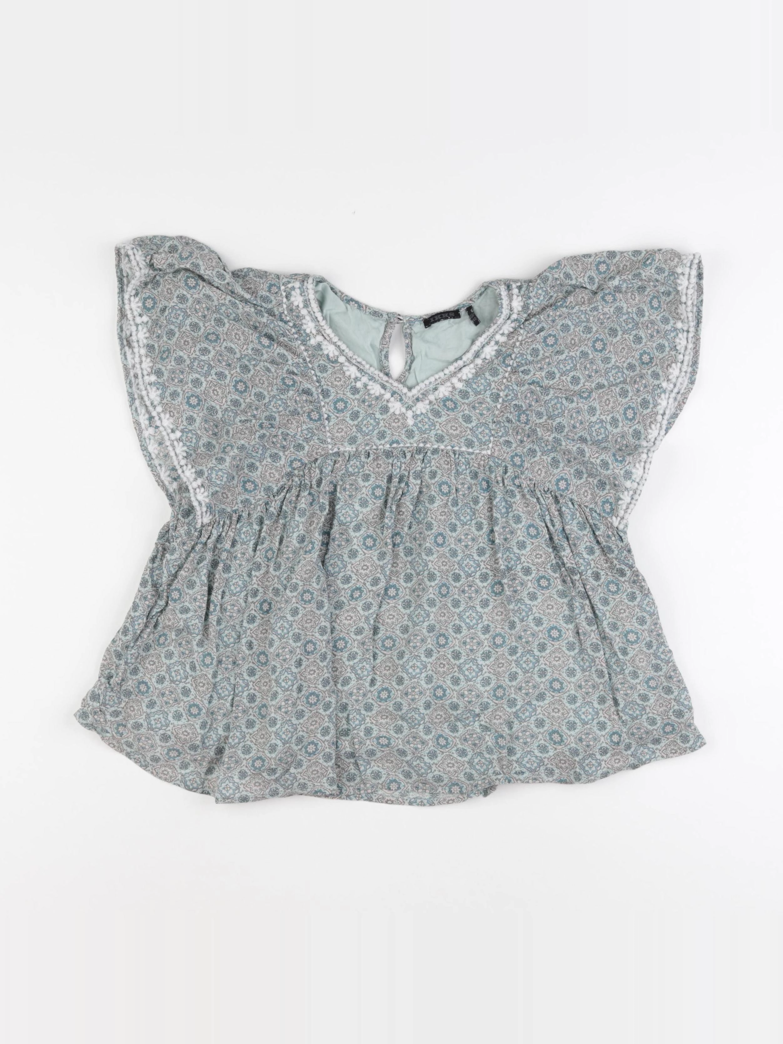 IKKS - blouse vert - 10 ans