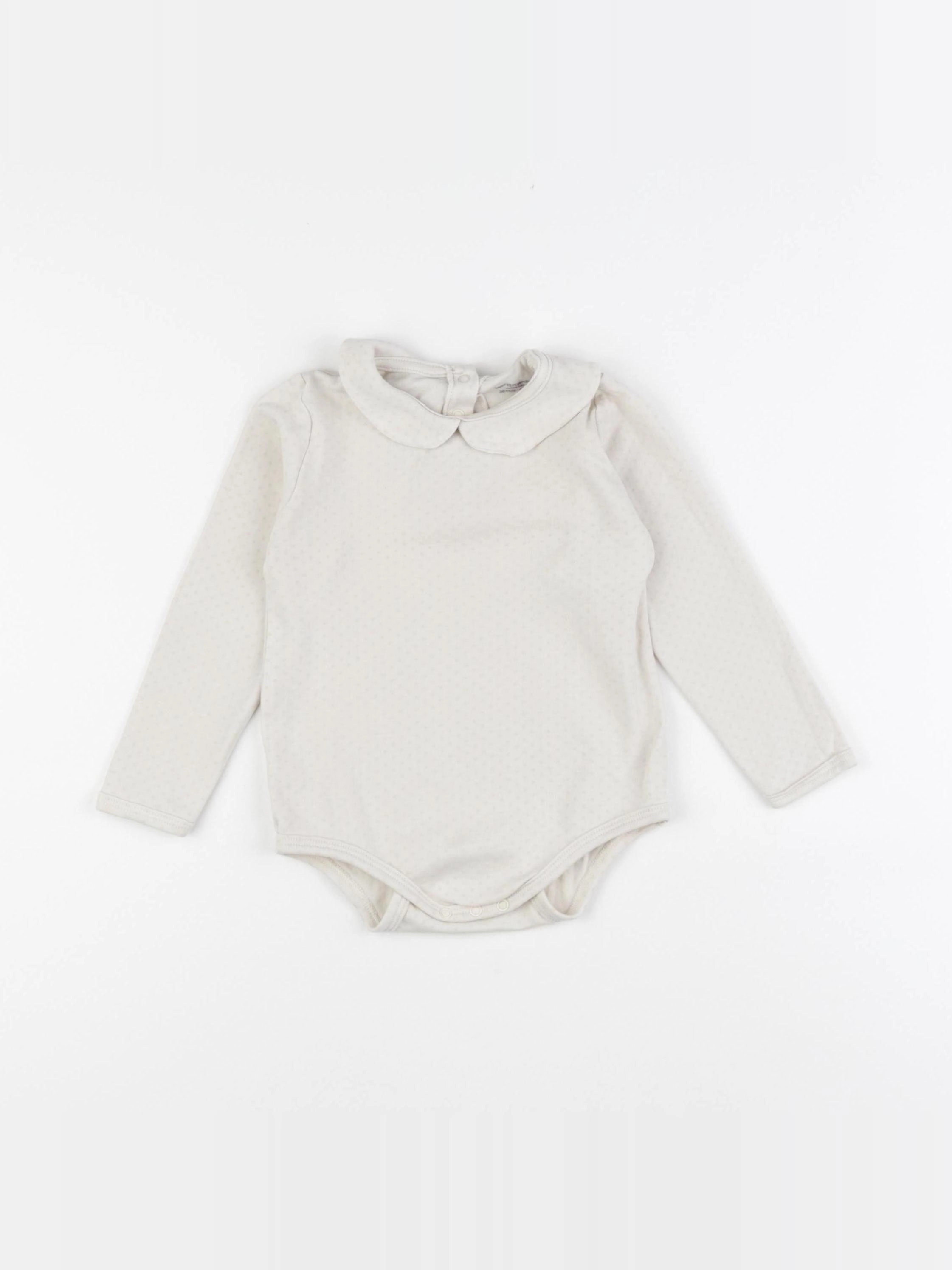 Vertbaudet - body à col beige - 36 mois