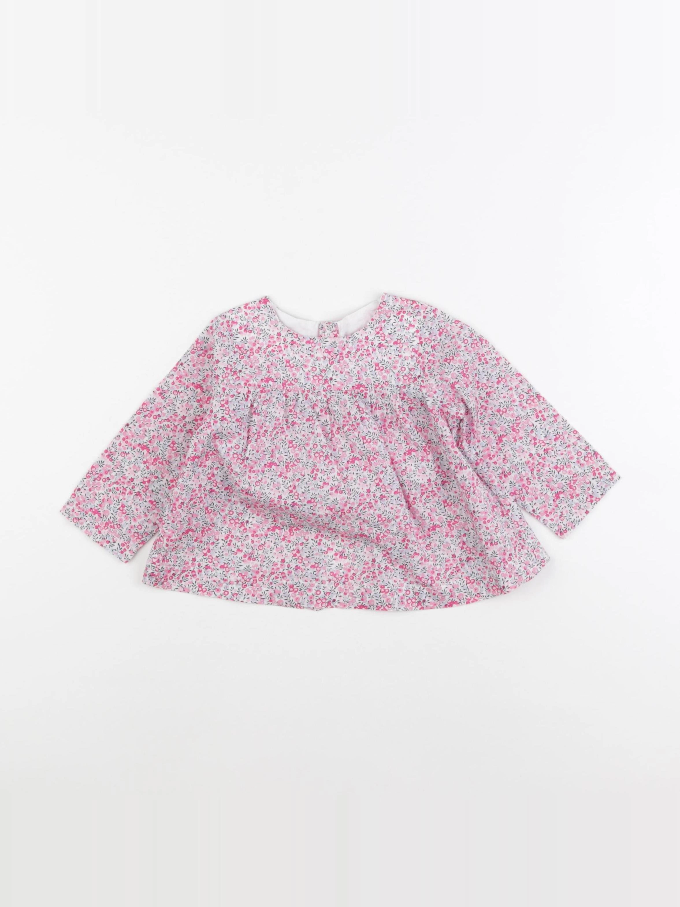 Jacadi - blouse liberty rose - 12 mois