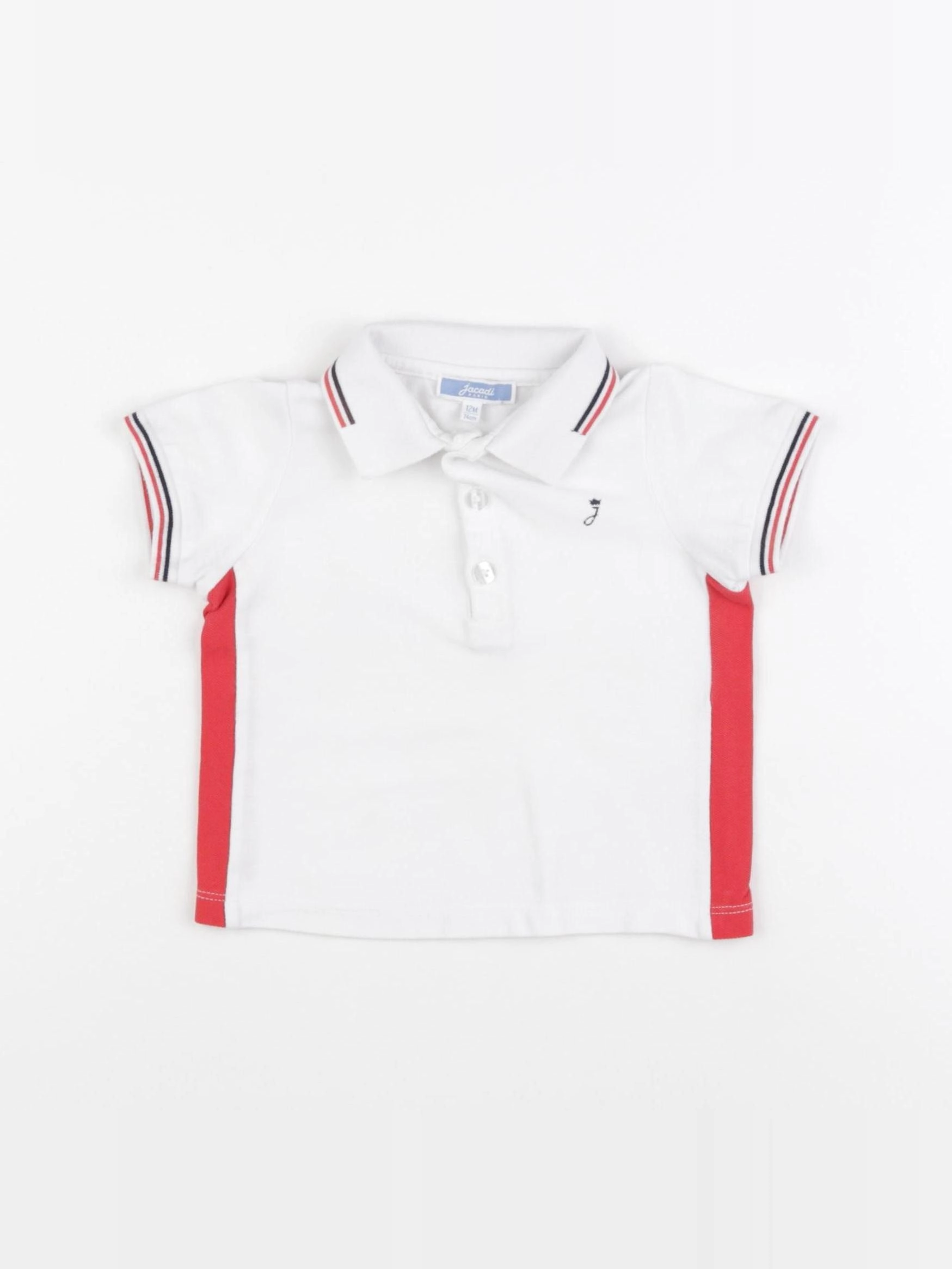 Jacadi - polo blanc - 12 mois