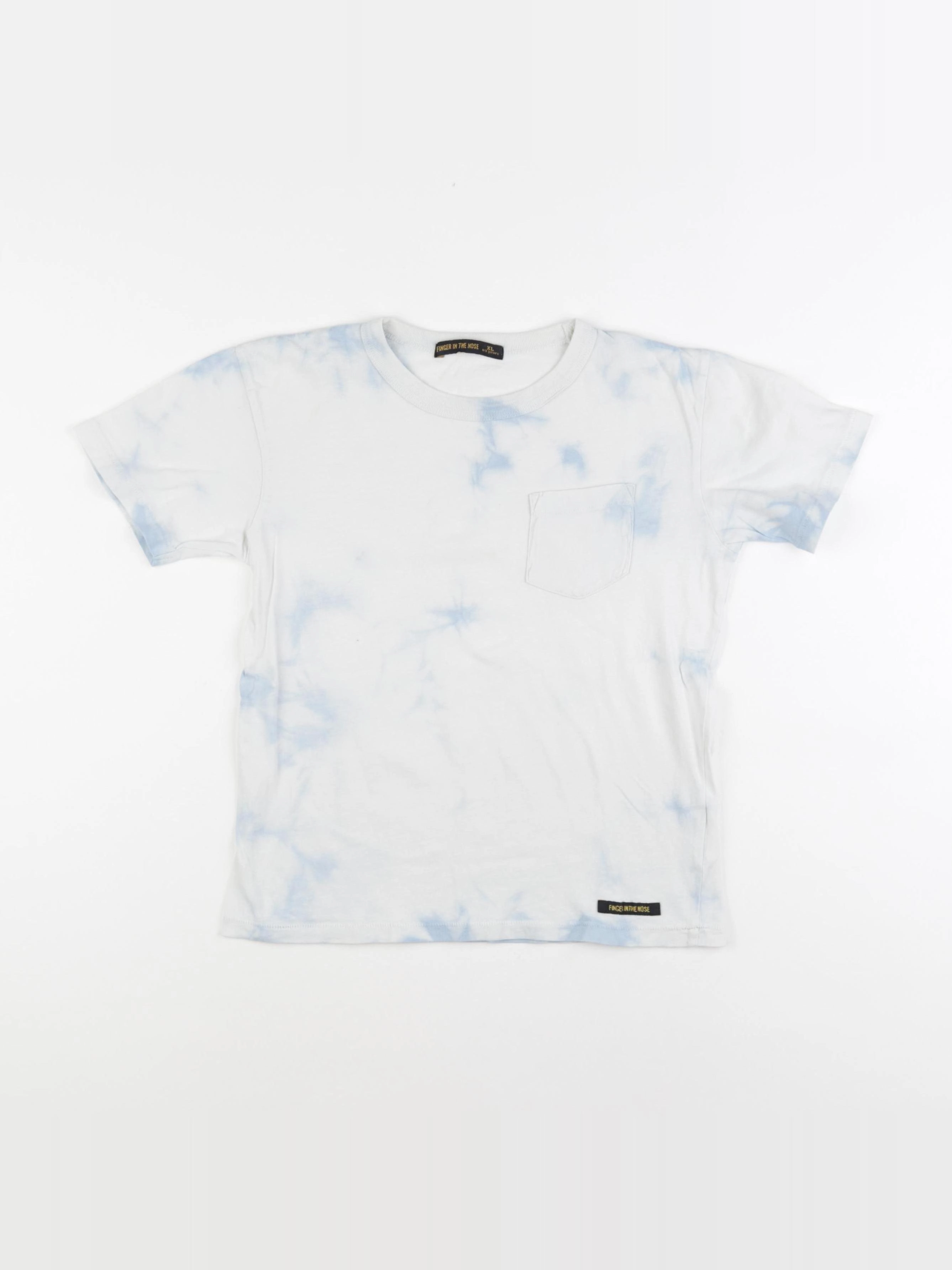 Finger in the nose - tee-shirt blanc, bleu - 8/9 ans