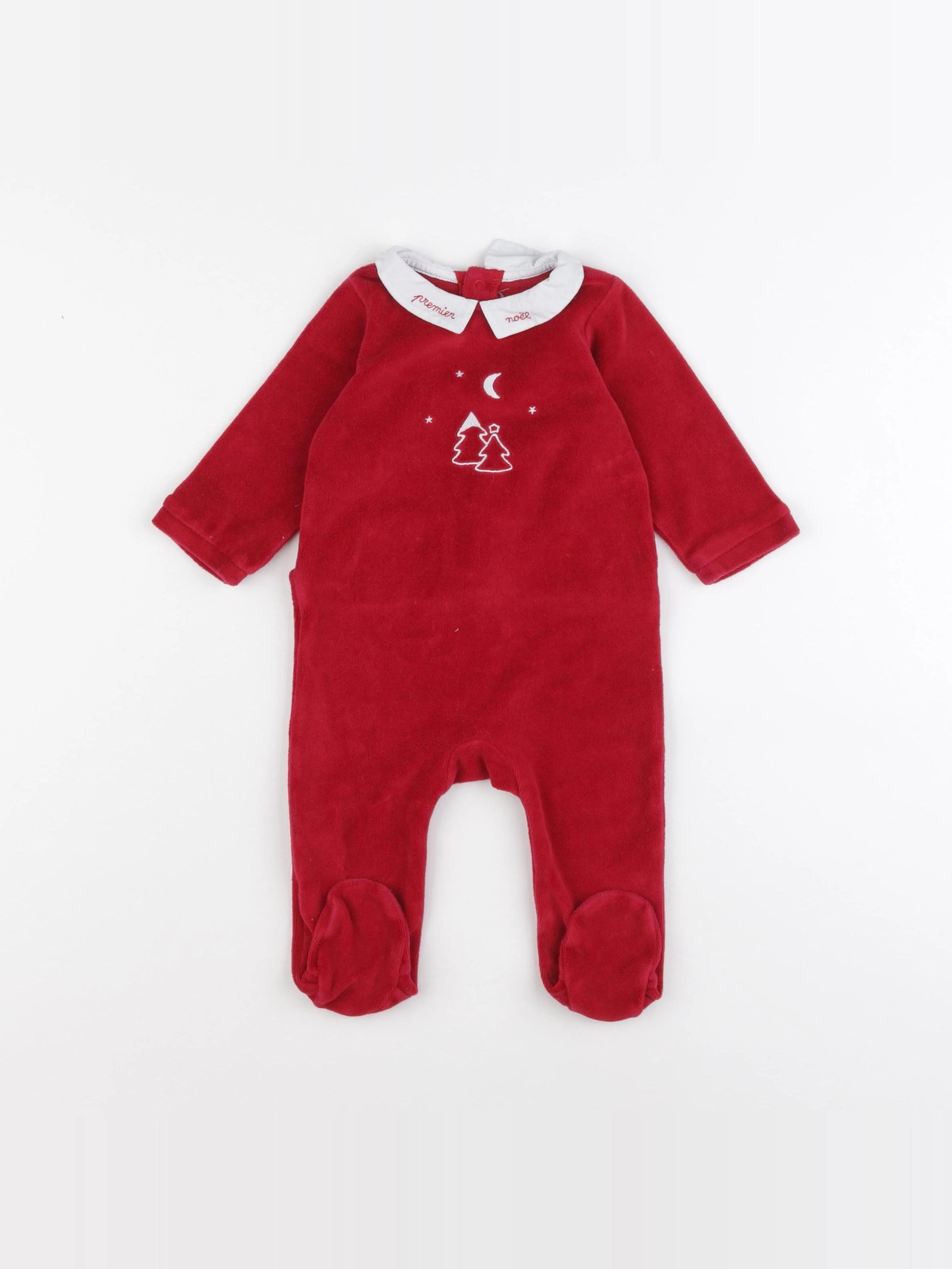 Jacadi - pyjama velours rouge - 6 mois